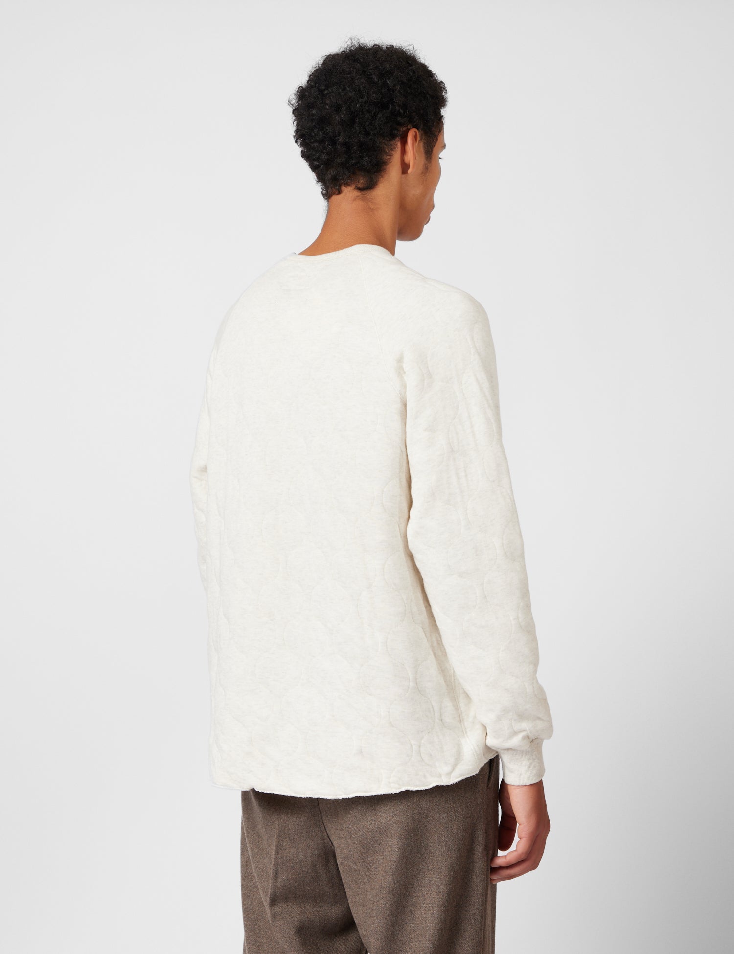 Beams Plus MIL Quilt Crew Sweatshirt - Oatmeal — BHODE
