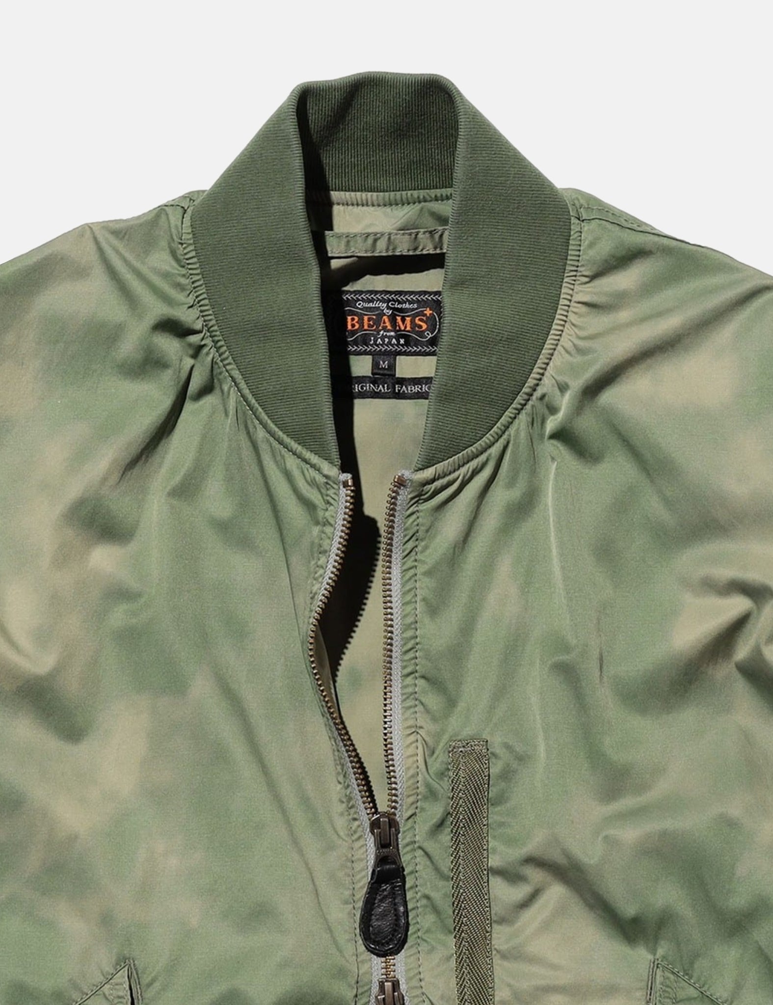 Beams Plus MIL Flight Jacket (NYCO Twill Pigment Print) - Sage Green — BHODE