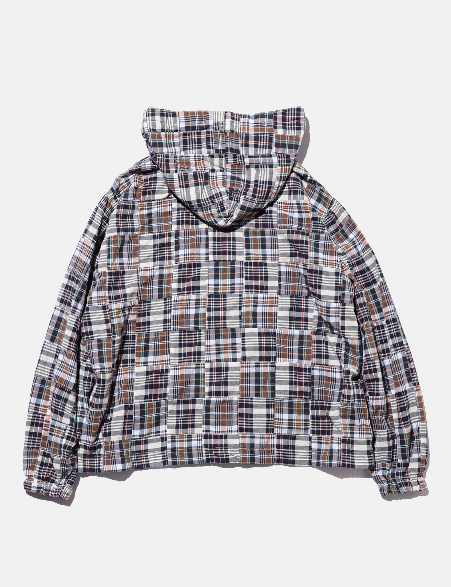 Beams Plus MIL Smock Jacket (Patchwork Madras) - Navy Blue — BHODE