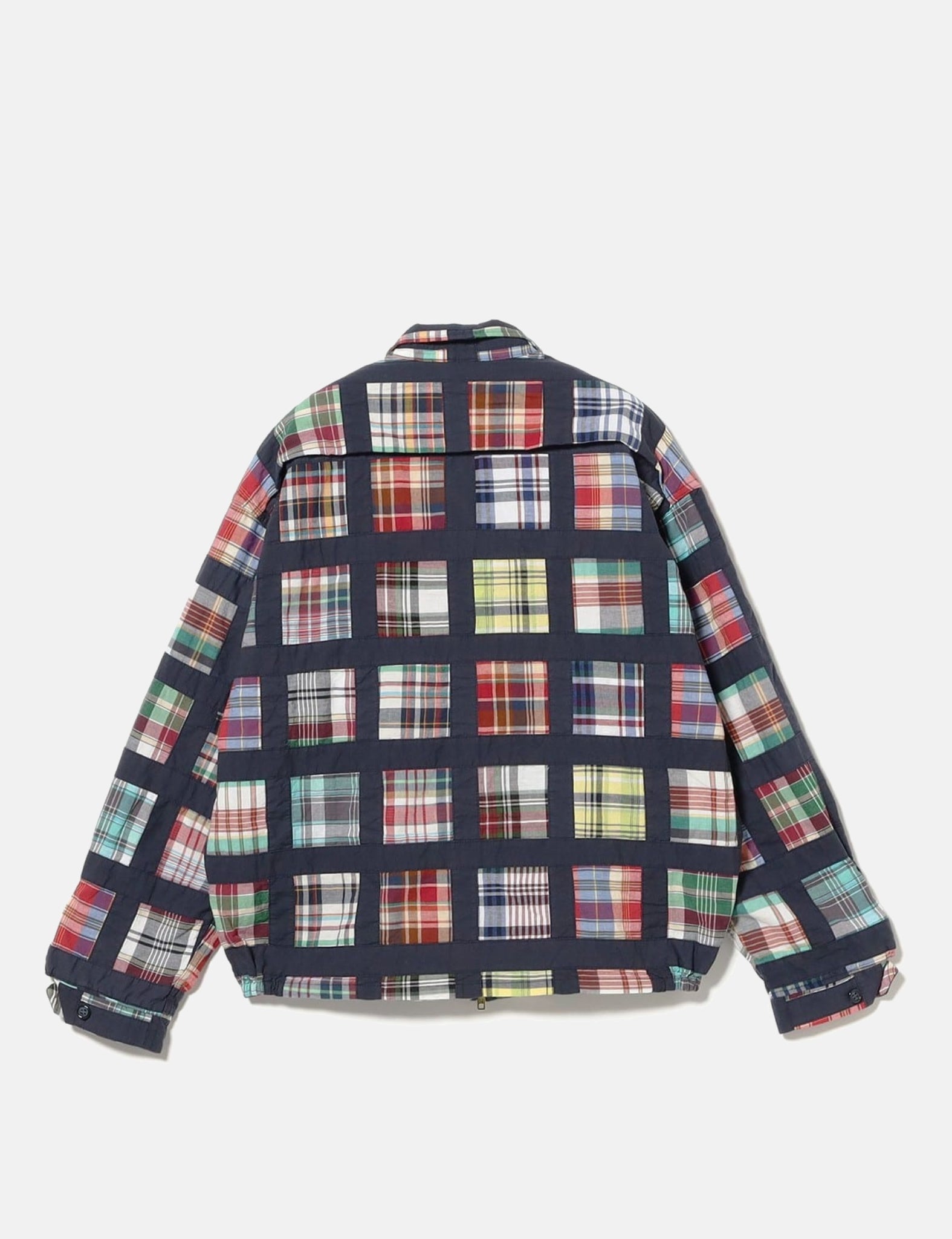 Beams Plus Short Window Jacket (Patchwork Madras) - Navy Blue — BHODE