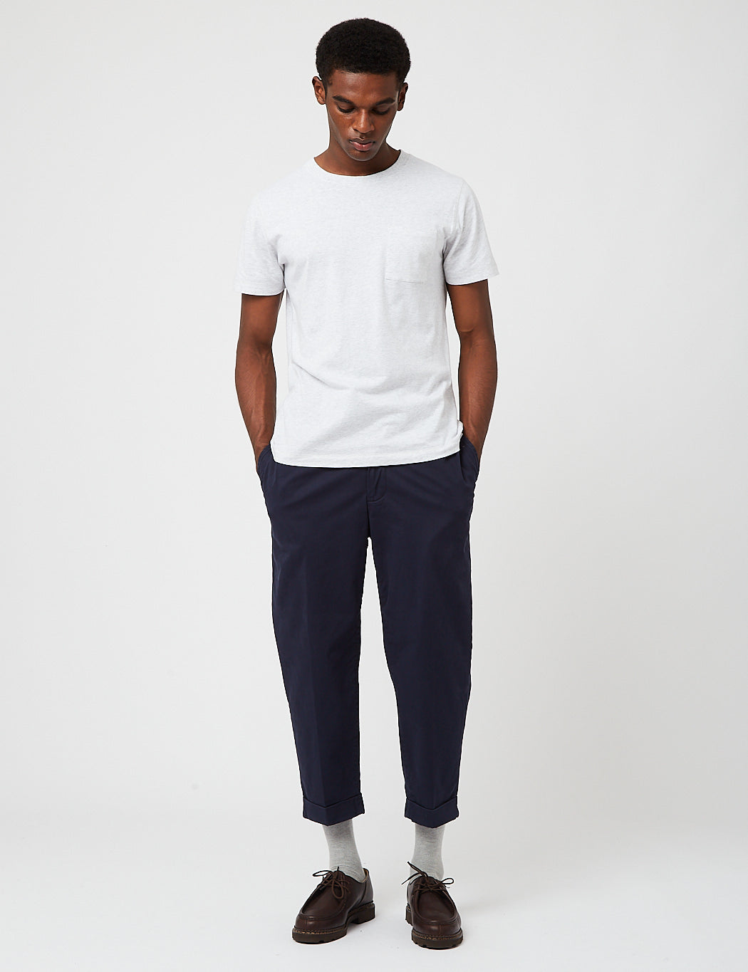 Beams Plus 2 Pleat Twill Pants - Dark Navy Blue — BHODE