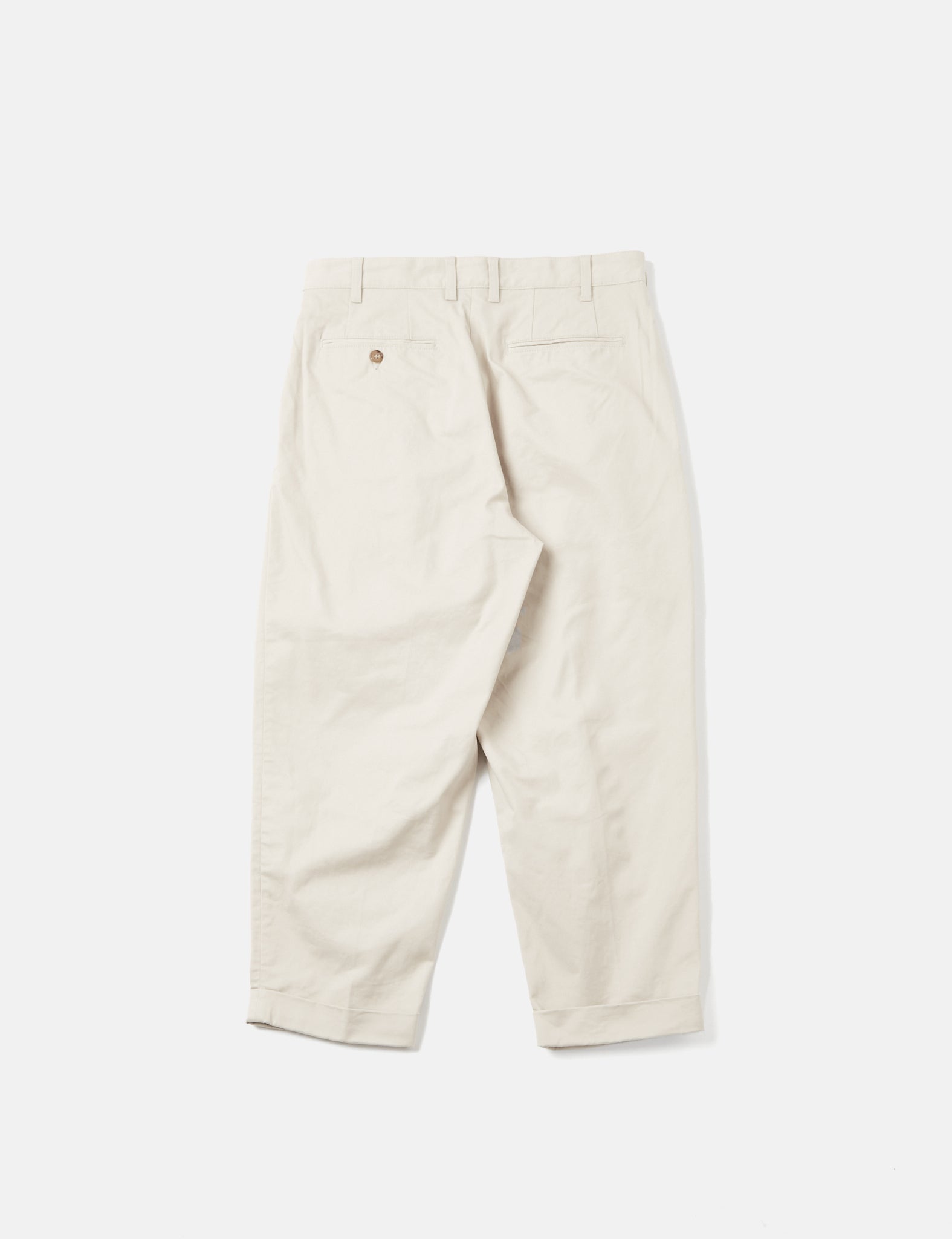 Beams Plus 2 Pleat Twill Trousers - Cement Grey — BHODE