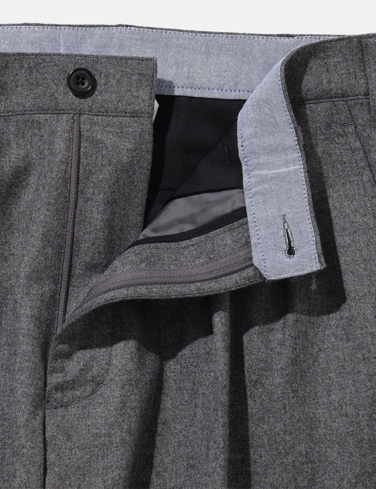 Beams Plus 2 Pleats Tapered Flannel - Grey — BHODE