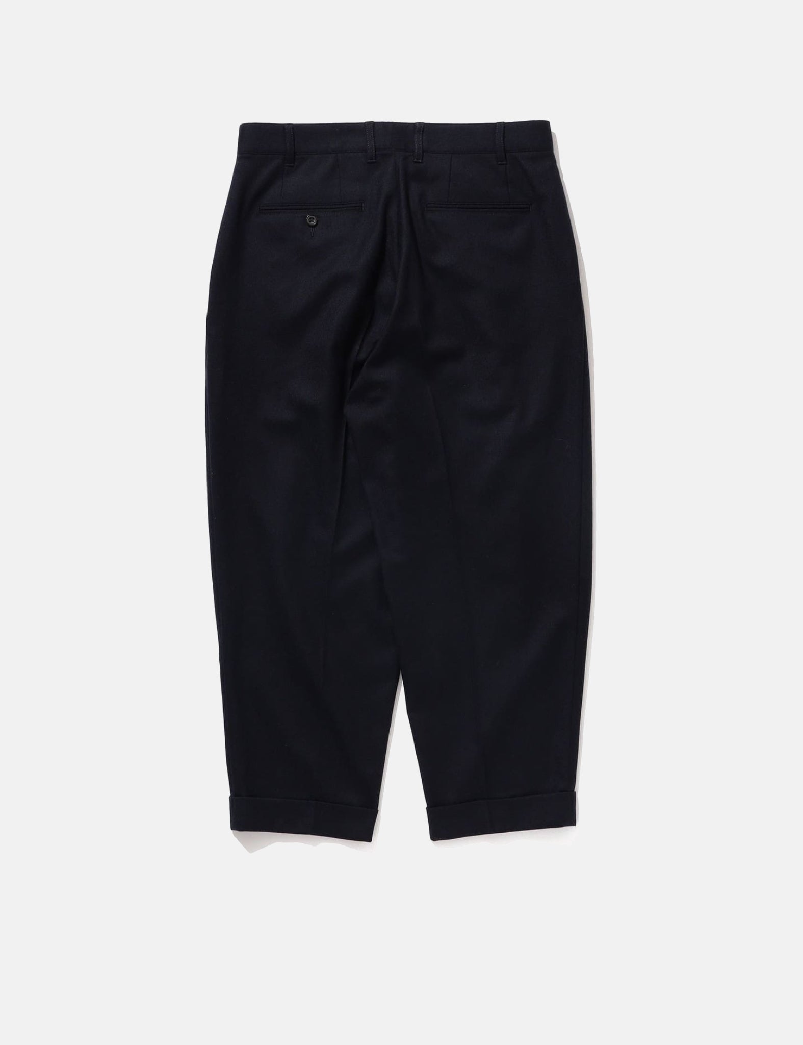 Beams Plus 2 Pleats Tapered Flannel - Navy Blue — BHODE