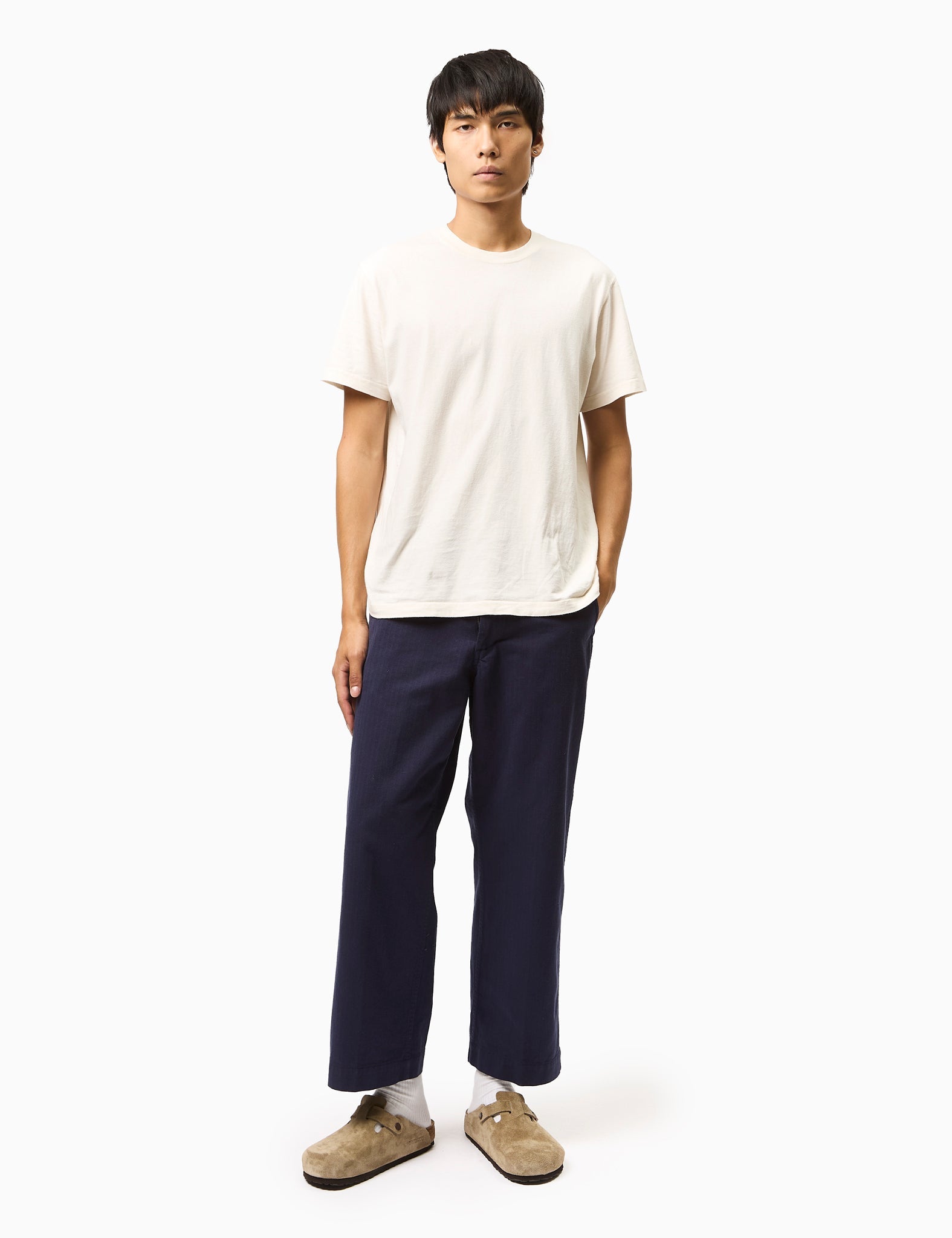 Beams Plus Mil Trousers (Herringbone) - Navy Blue — BHODE