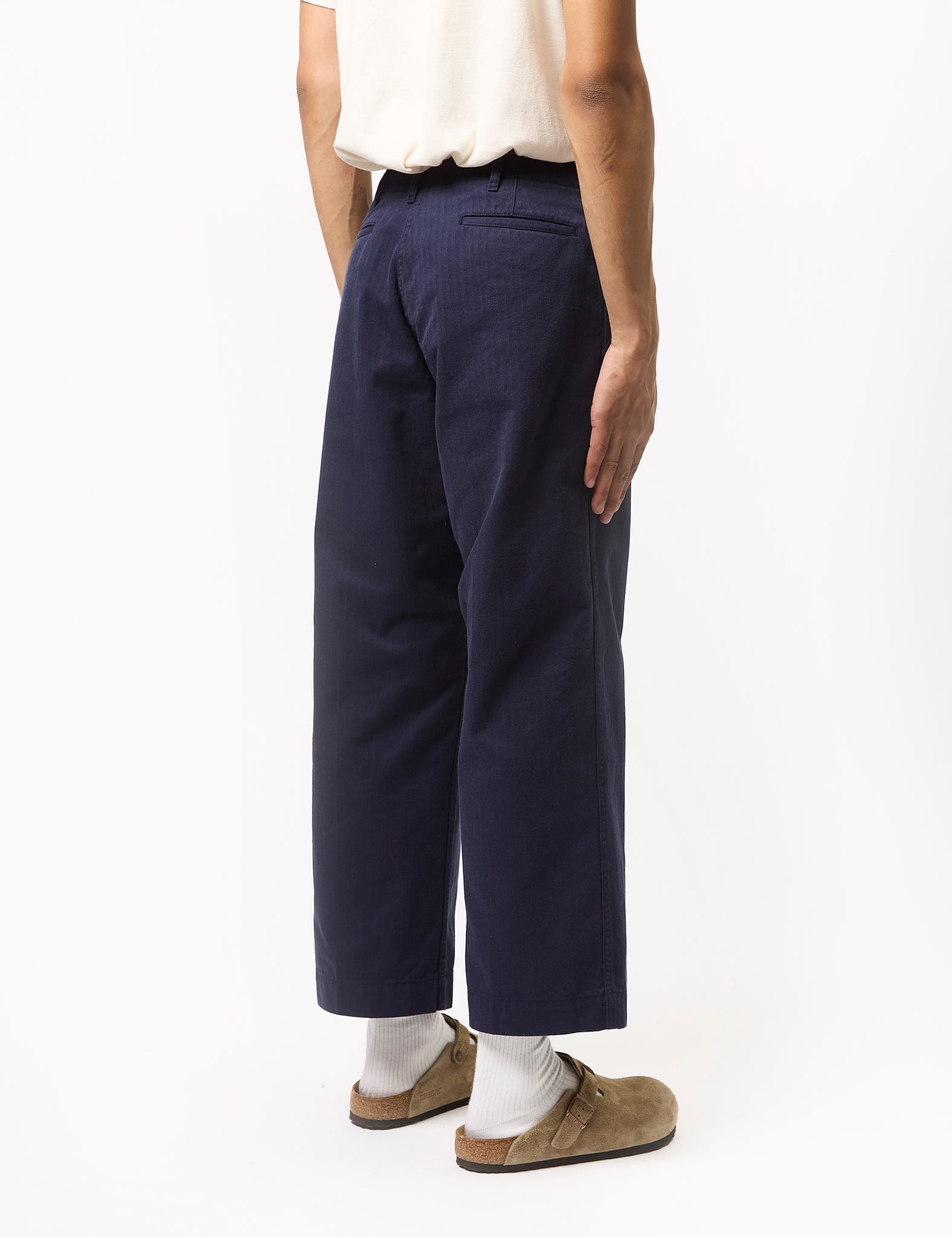 Beams Plus Mil Trousers (Herringbone) - Navy Blue — BHODE