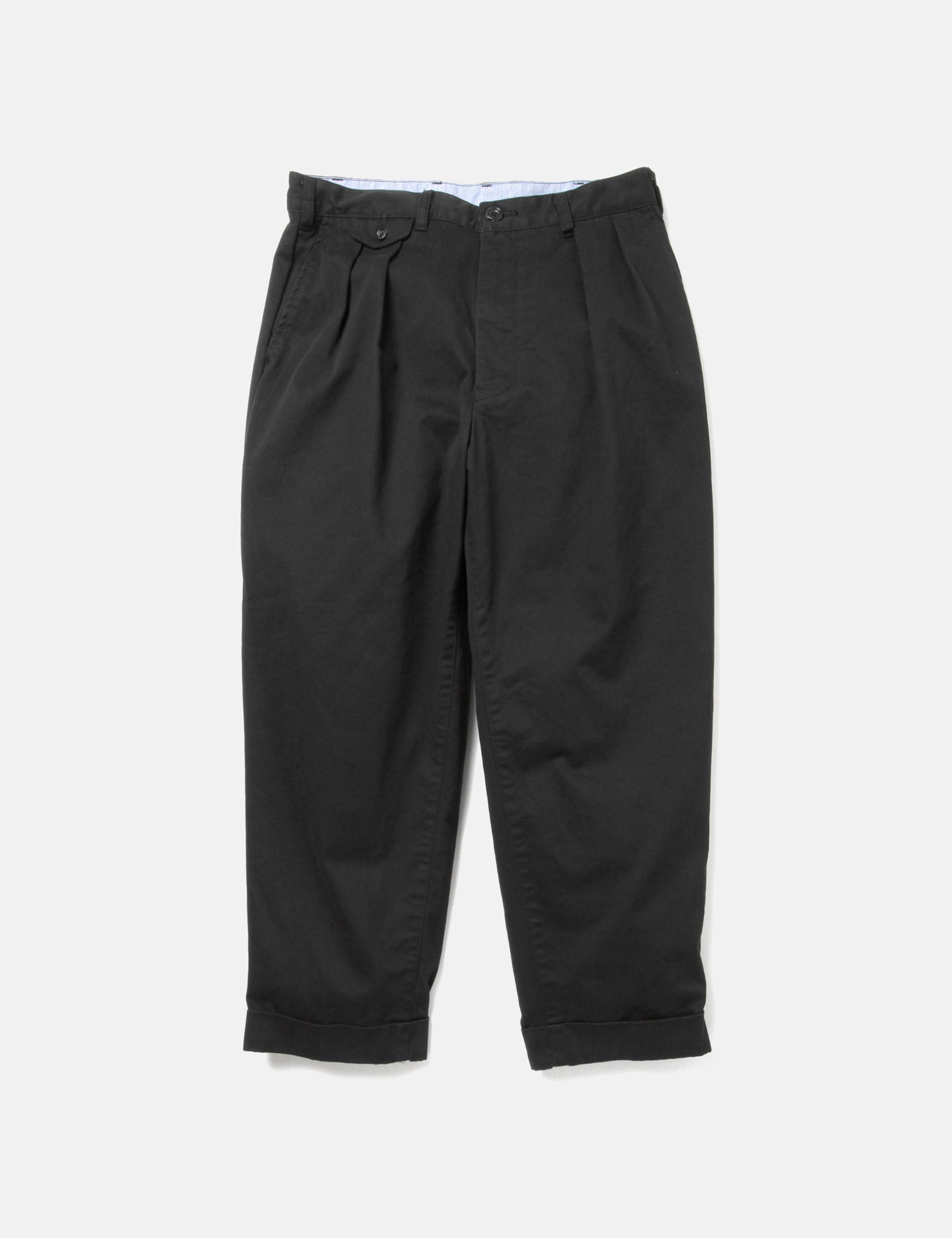 Beams Plus 2 Pleat Twill Trousers - Black — BHODE