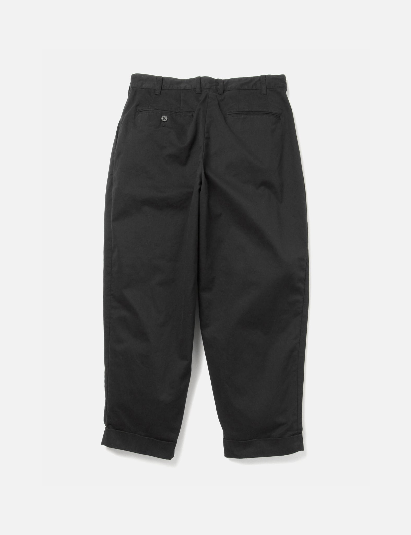 Beams Plus 2 Pleat Twill Trousers - Black — BHODE
