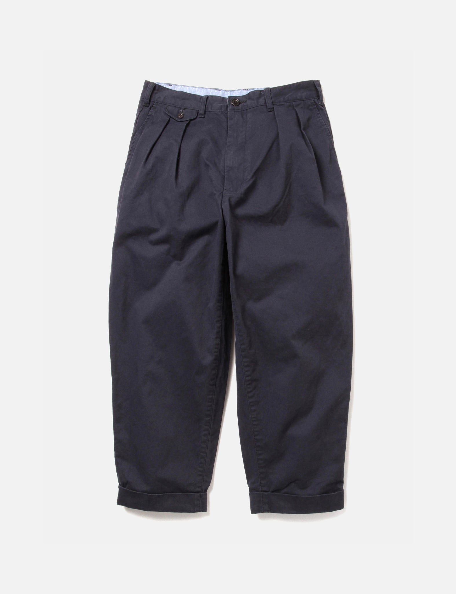 Beams Plus 2 Pleat Twill Pants - Dark Navy Blue — BHODE
