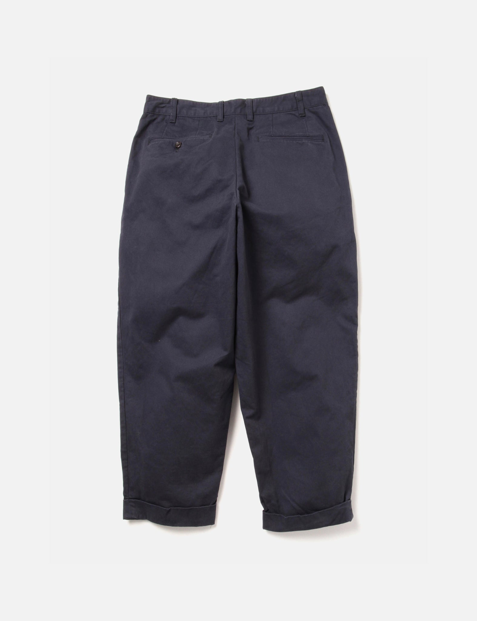 Beams Plus 2 Pleat Twill Pants - Dark Navy Blue — BHODE