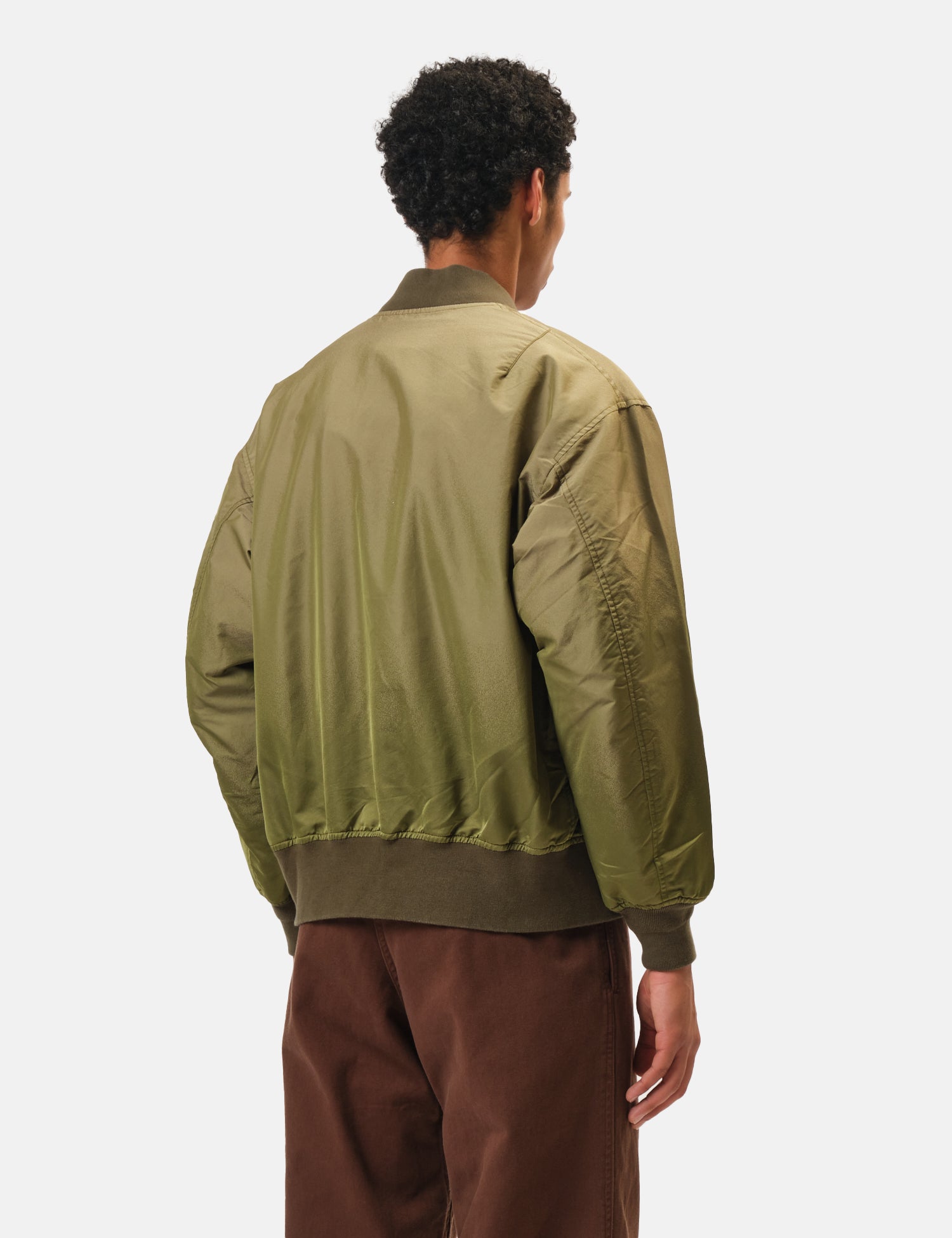 Beams Plus MIL Flight Jacket Iridescent Twill - Olive Green — BHODE