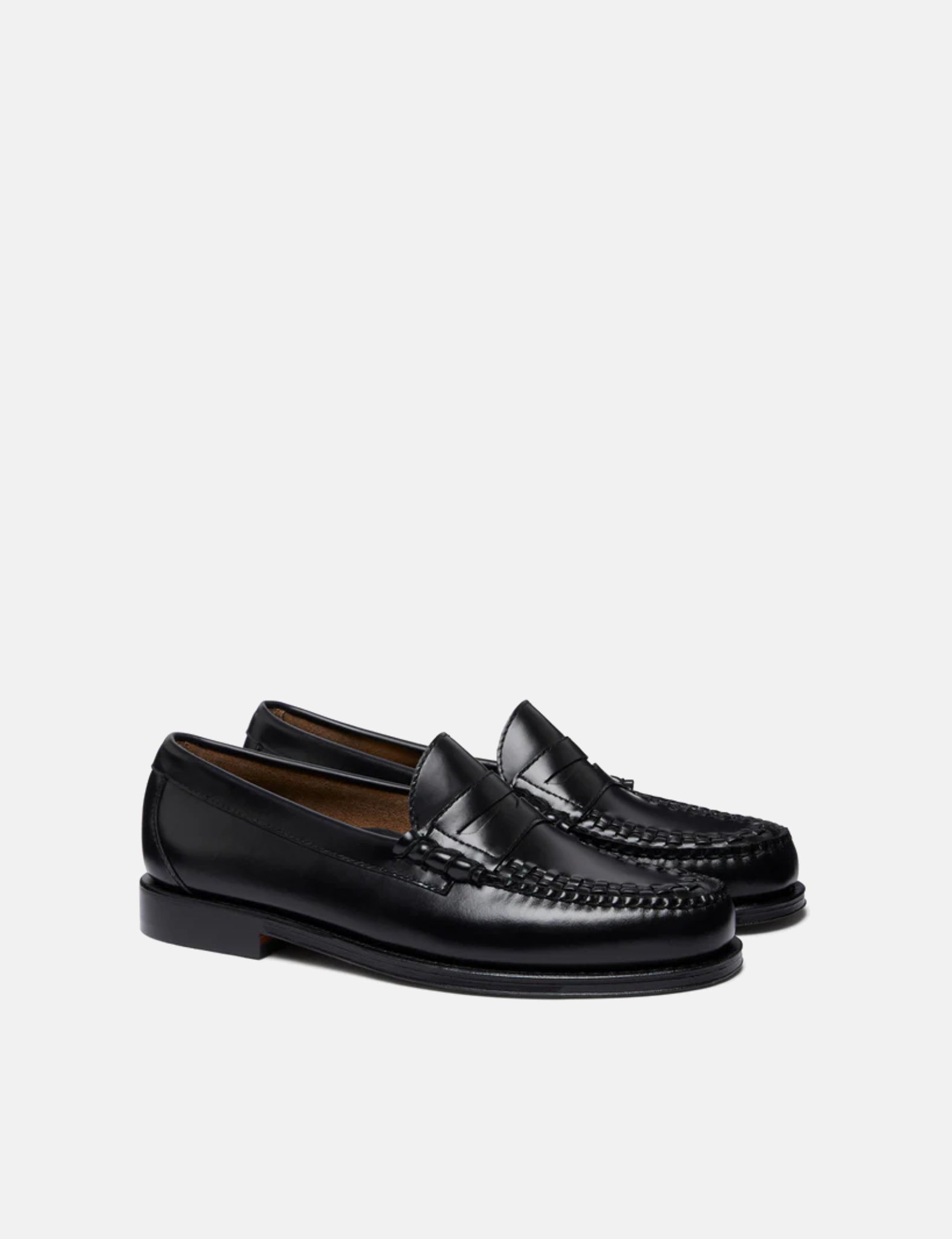 G.H. Bass Weejun Larson Weave Moc Loafer (Leather) - Black — BHODE