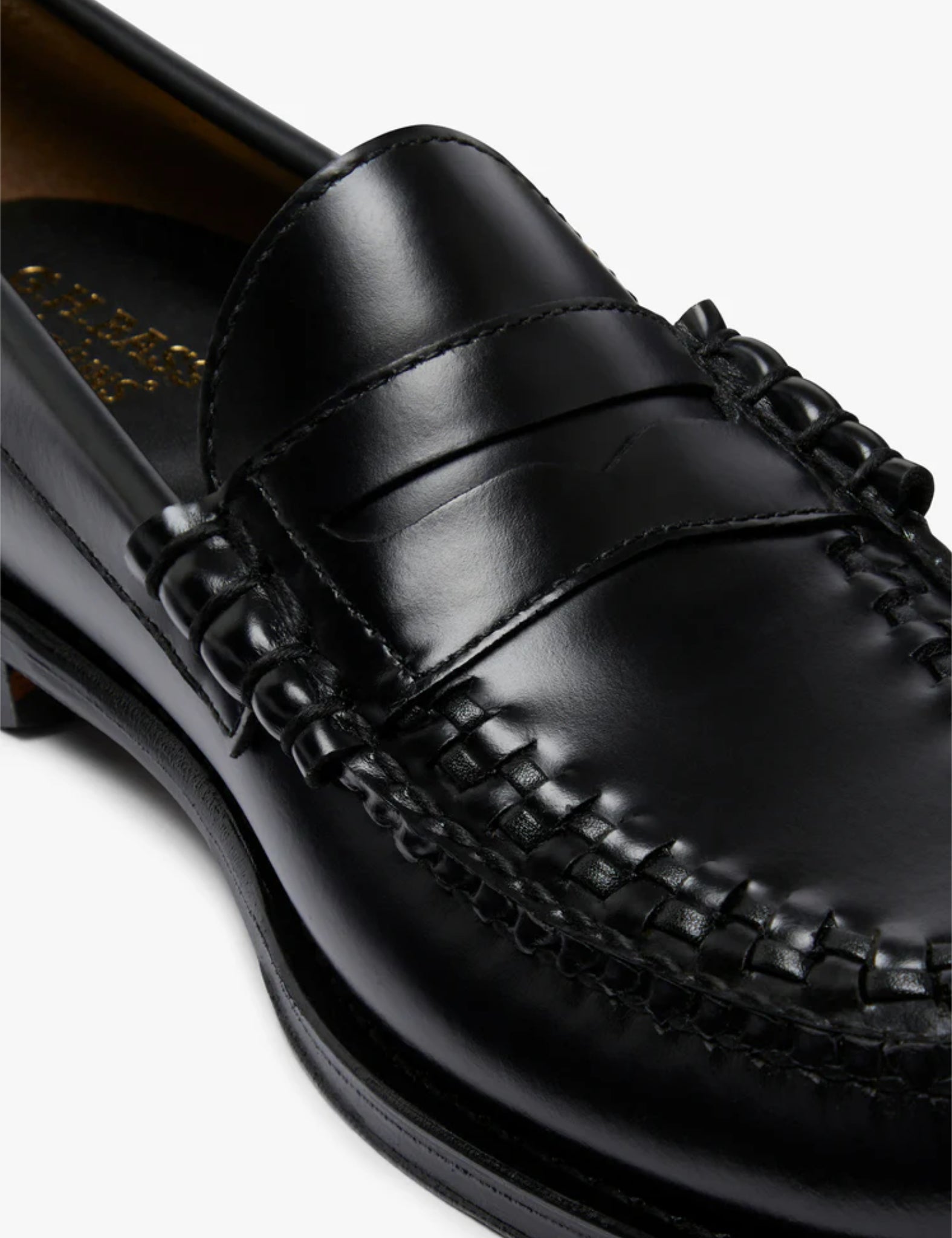 G.H. Bass Weejun Larson Weave Moc Loafer (Leather) - Black — BHODE