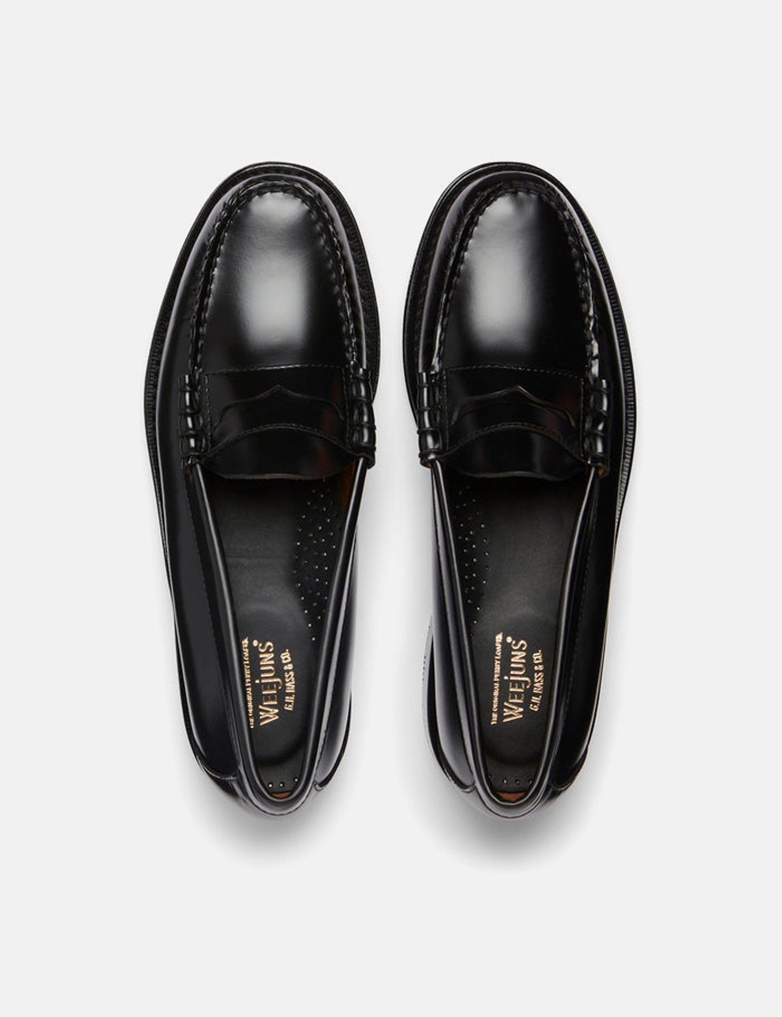 G.H. Bass Weejuns Larson Moc Penny (Leather) - Black — BHODE