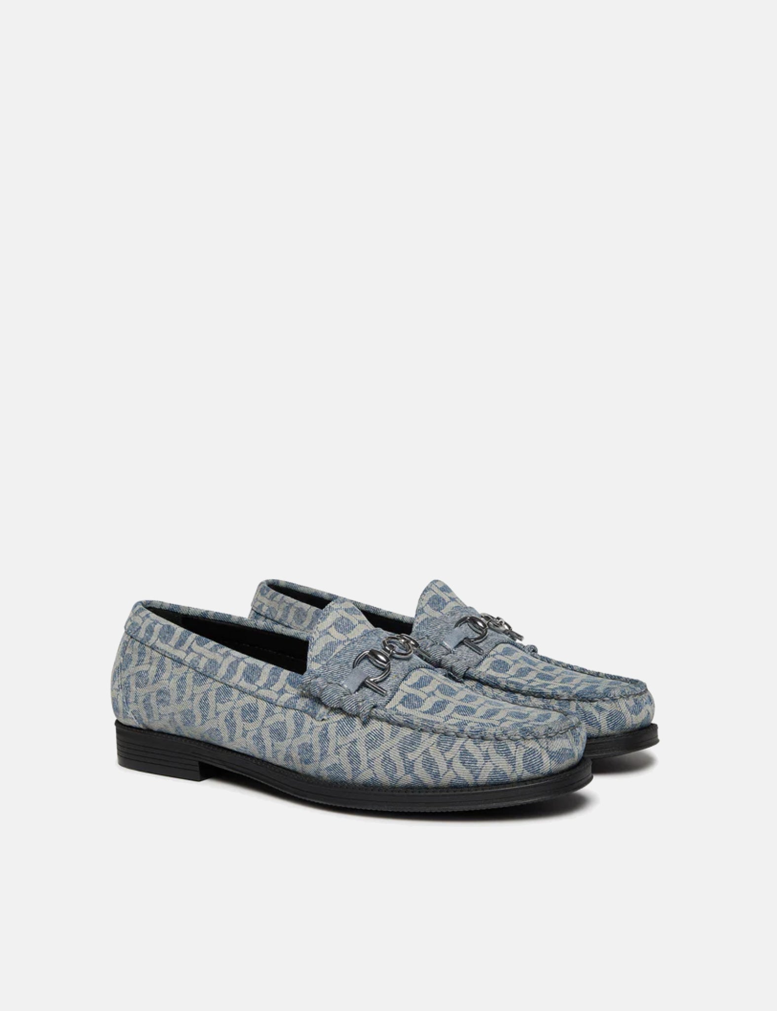 G.H. Bass X POP Easy Weejuns Lincoln Loafers (Denim) - Light Blue Denim — BHODE