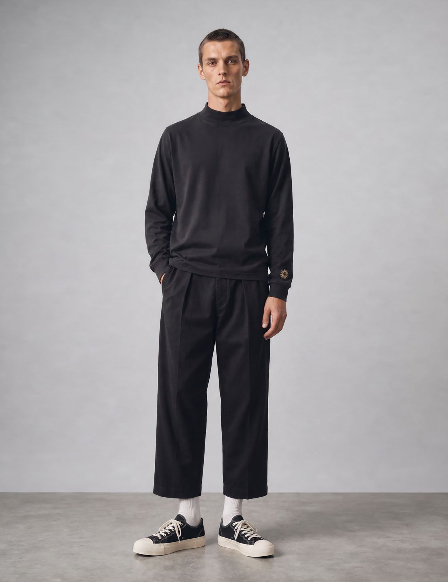 Bhode Two Pleat Pant - Black
