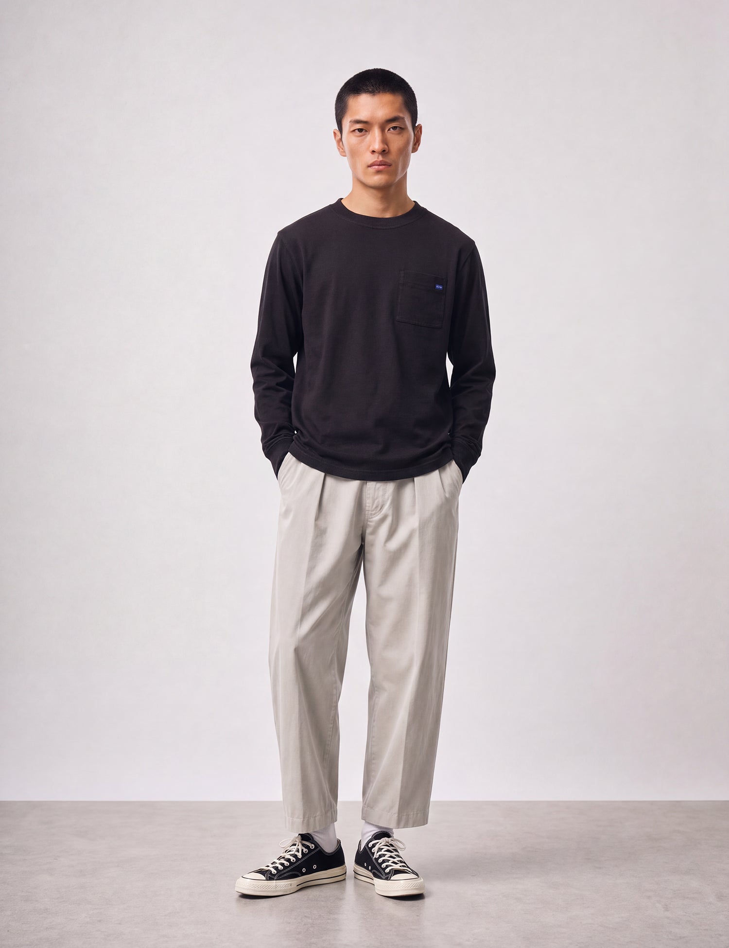 Bhode Two Pleat Pant - Cornish Stone
