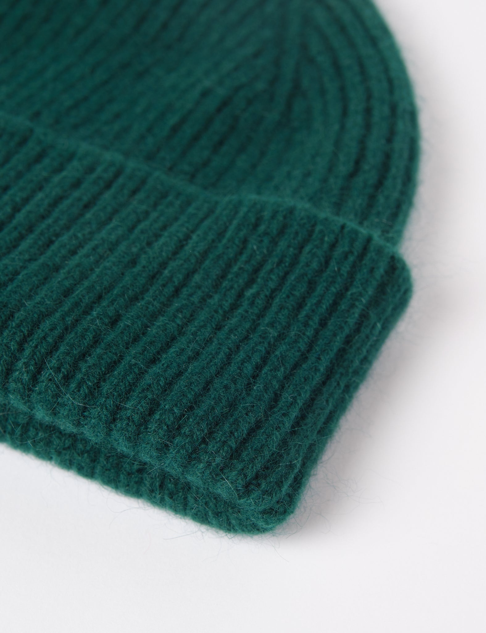 Bhode Hawick Geelongora Beanie Hat (Knitted in Scotland) - Spruce