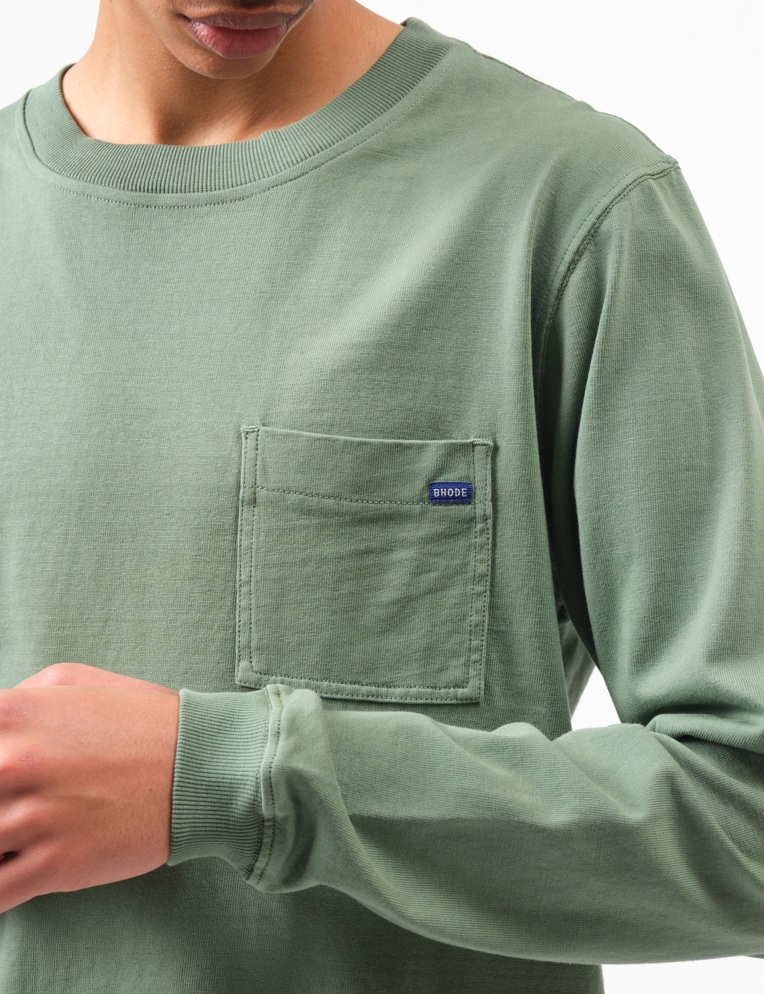 Bhode Everyday Long Sleeve Jersey 300gsm - Sage Green