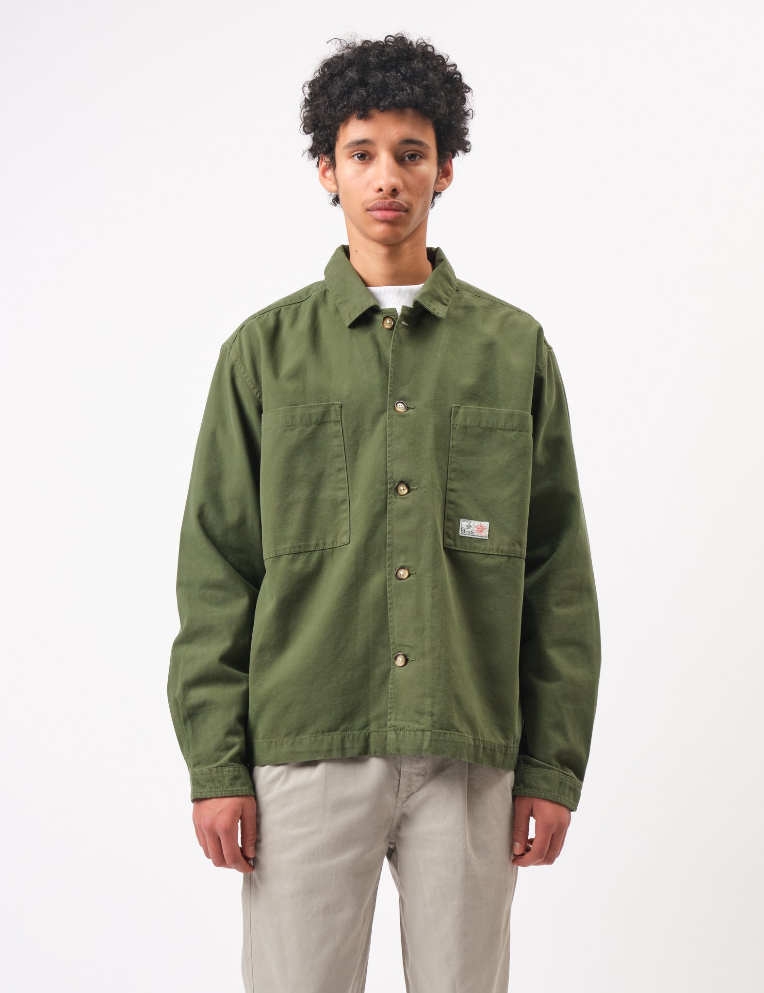 Bhode Hunting Overshirt Twill - Army Green