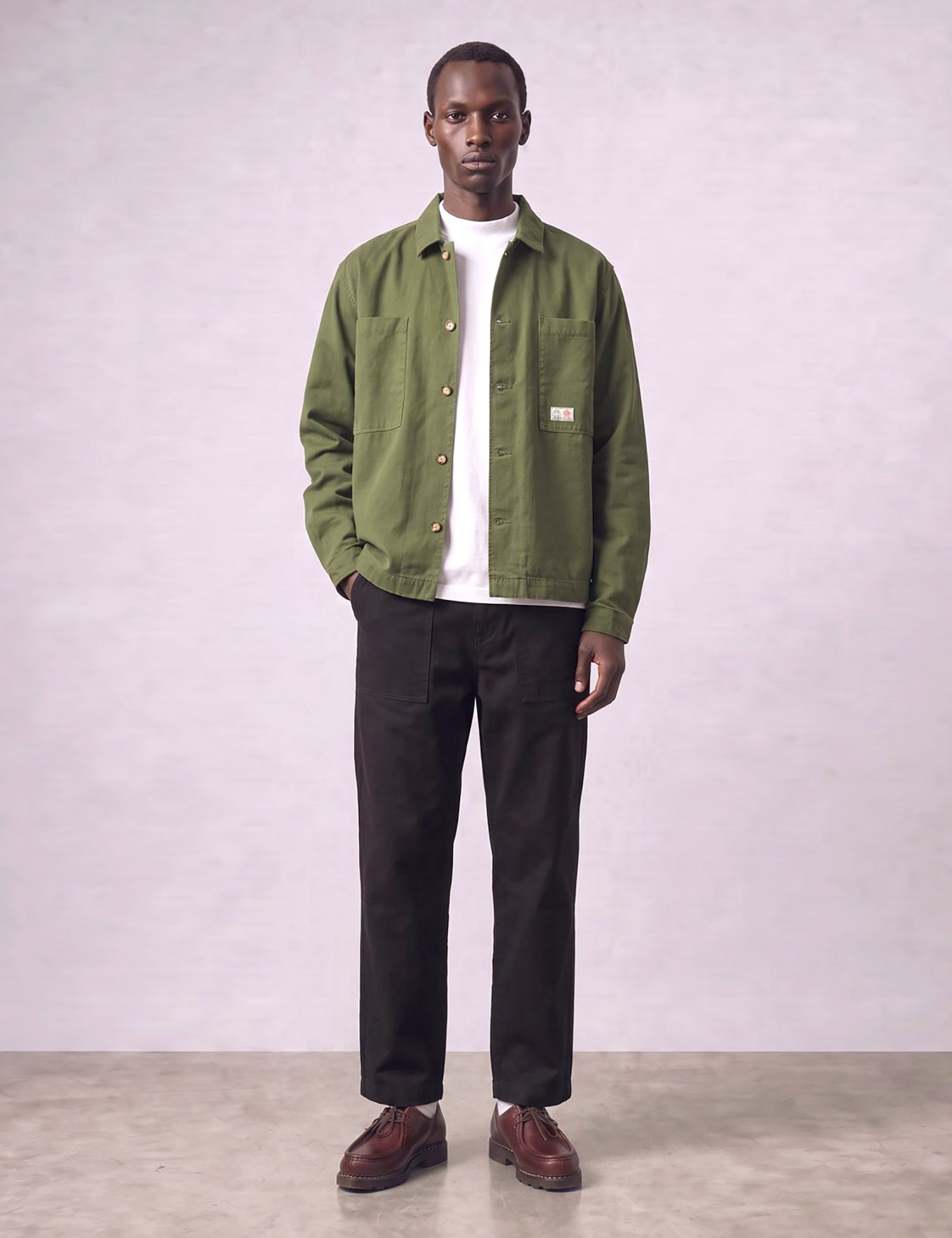 Bhode Hunting Overshirt Twill - Army Green