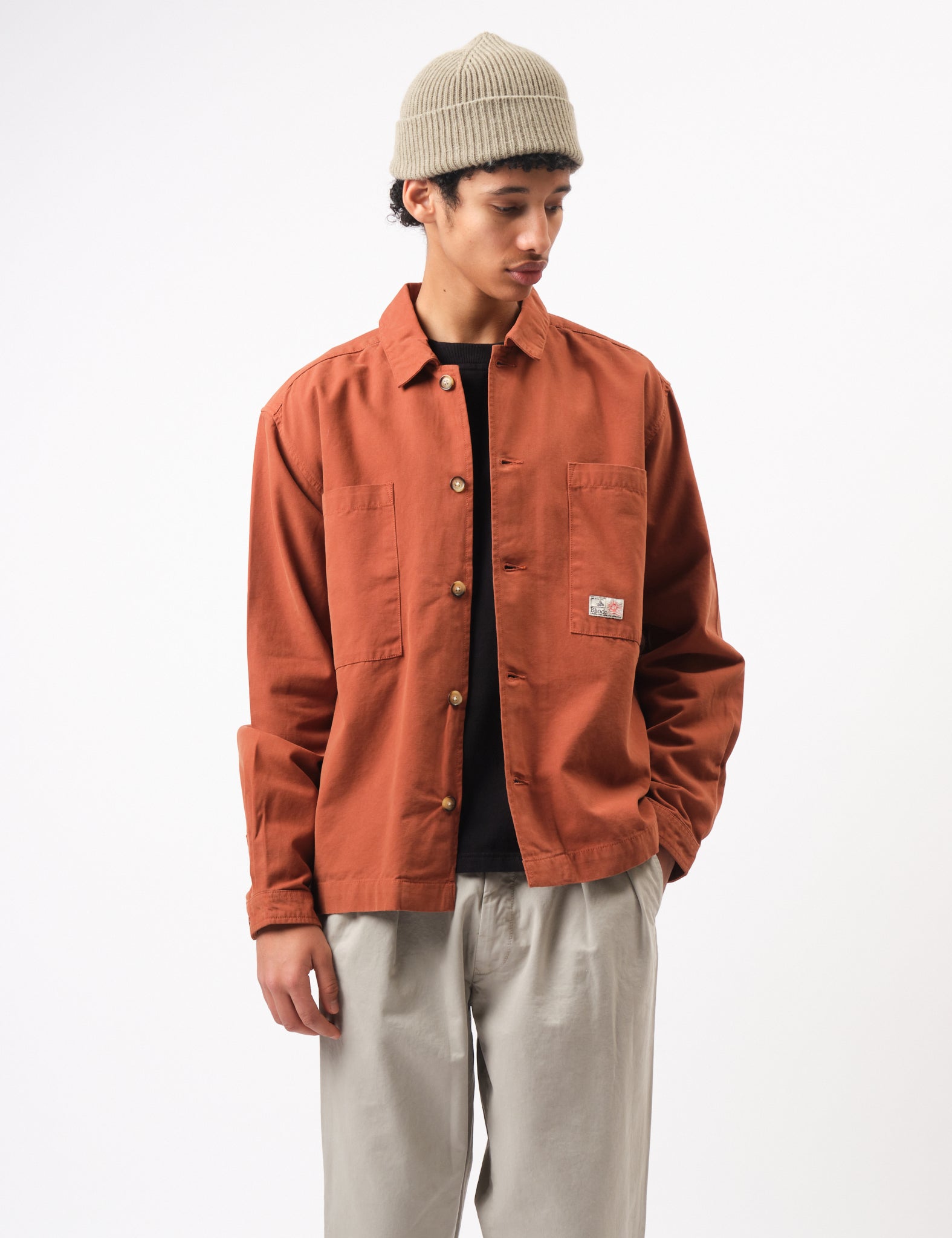 Bhode Hunting Overshirt Twill - Rust