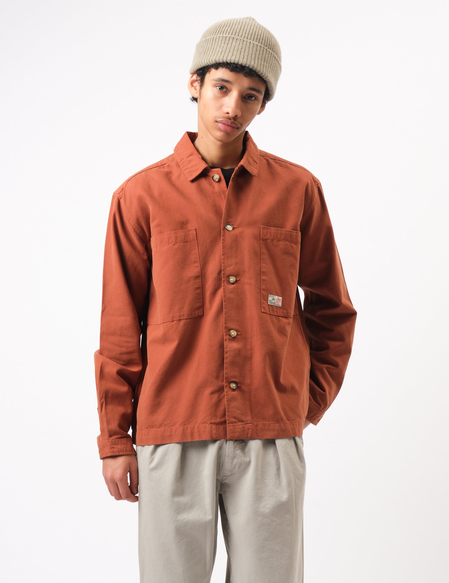 Bhode Hunting Overshirt Twill - Rust