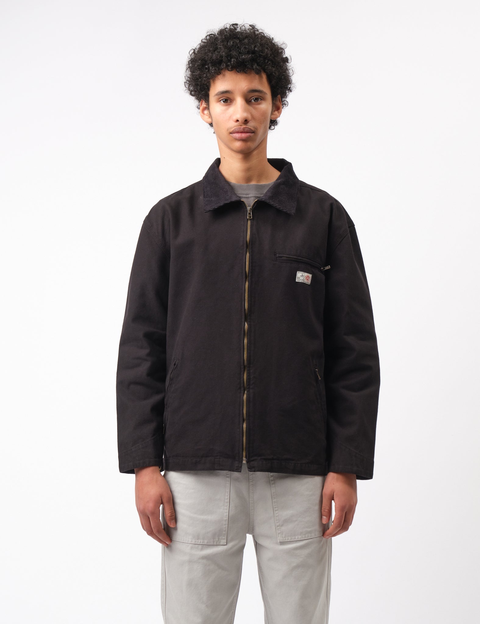 Bhode Mechanics Jacket Canvas - Washed Black