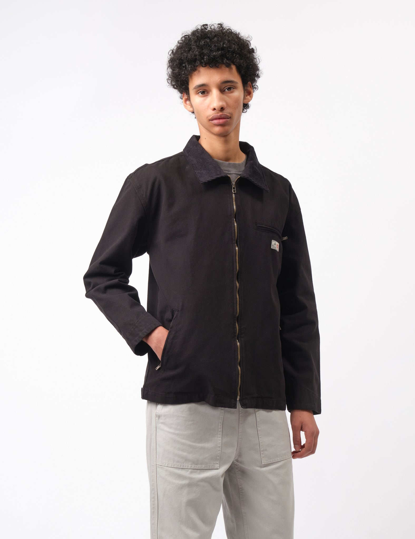 Bhode Mechanics Jacket Canvas - Washed Black