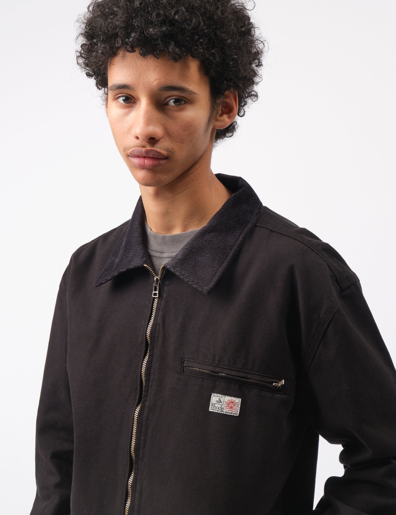 Bhode Mechanics Jacket Canvas - Washed Black