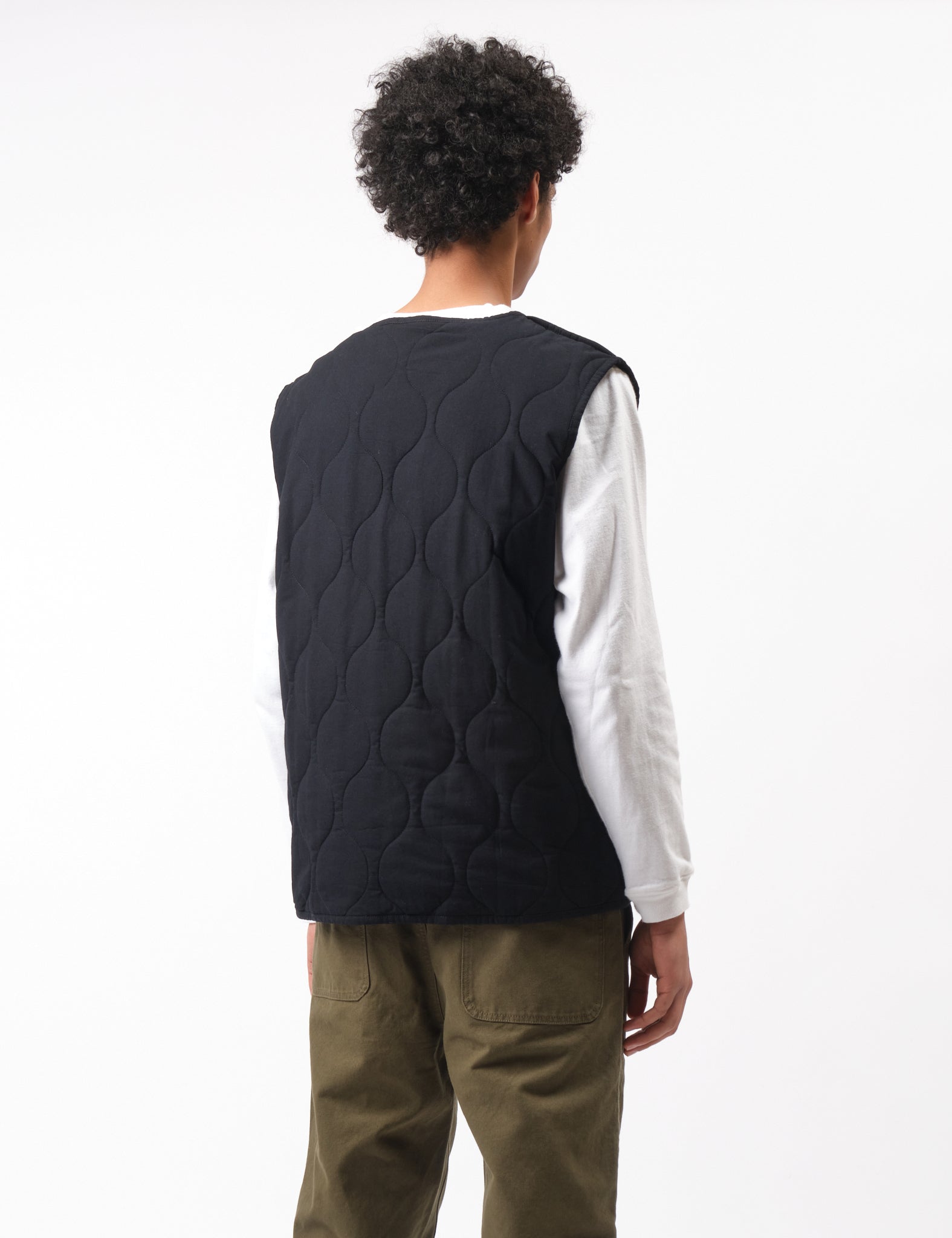 Bhode Quilted Zip Gilet - Black