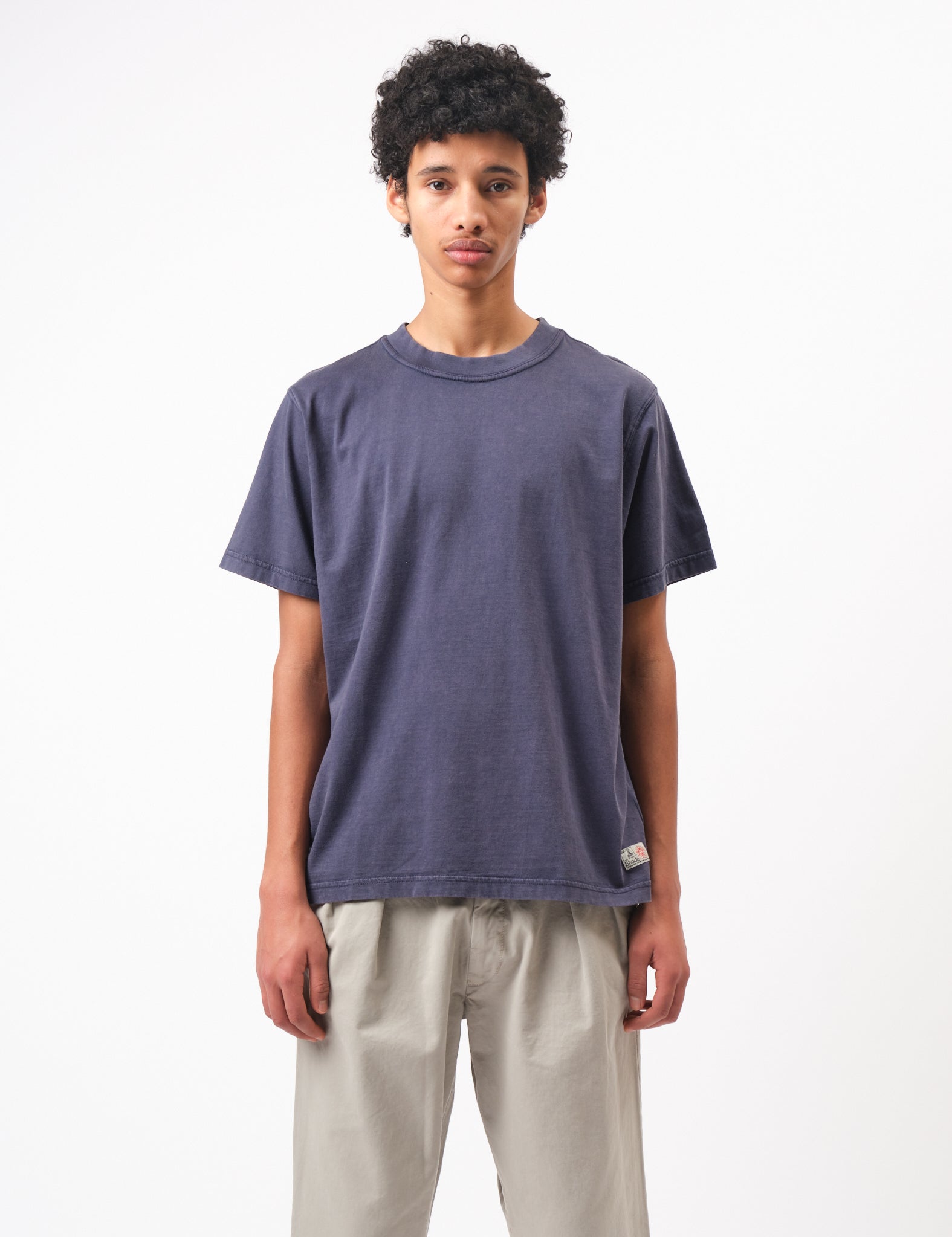 Bhode Pigment Washed Tee - Crown Blue