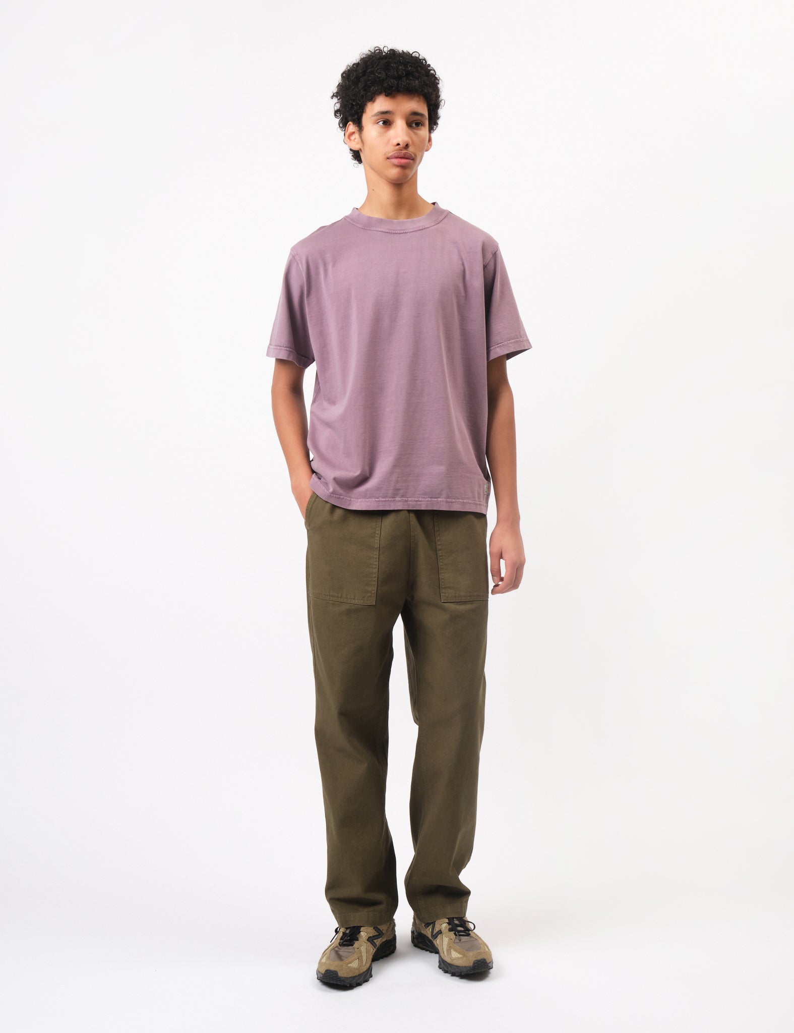 Bhode Pigment Washed Tee - Plum