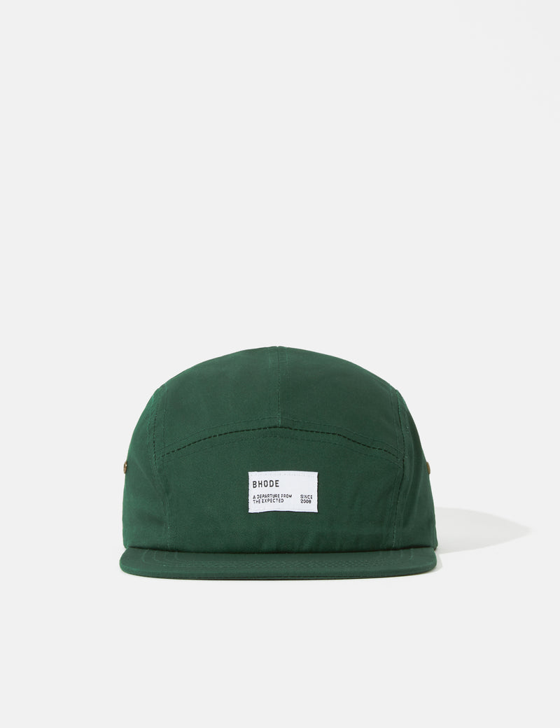 Bhode 5-Panel Cap (Cotton Twill) - Forest Green
