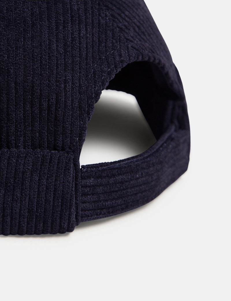 Bhode Dock Worker Hat (Cord) - Navy Blue