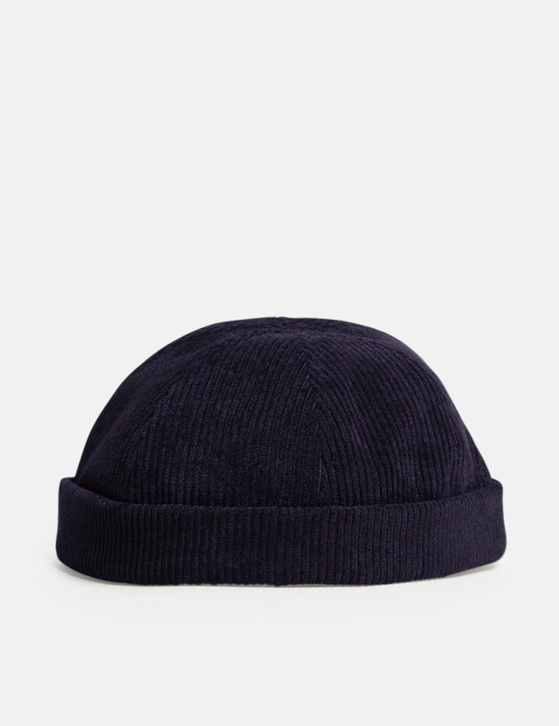Bhode Dock Worker Hat (Cord) - Navy Blue