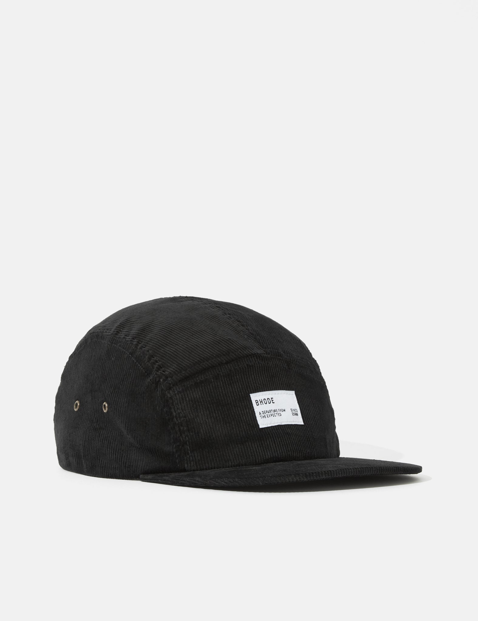 Bhode 5-Panel Cap (Cord) - Black