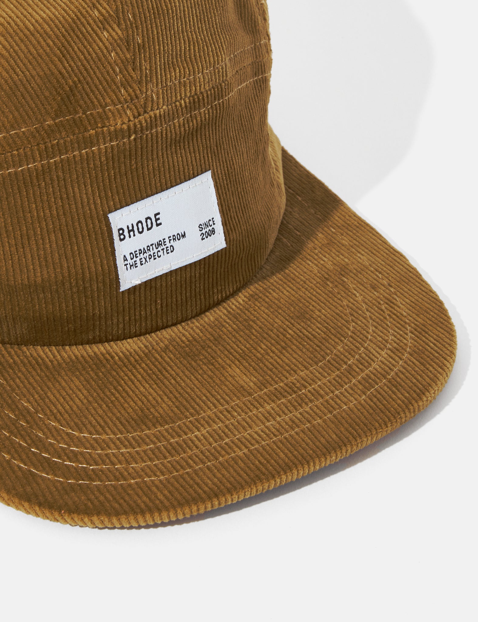 Bhode 5-Panel Cap (Cord) — Camel