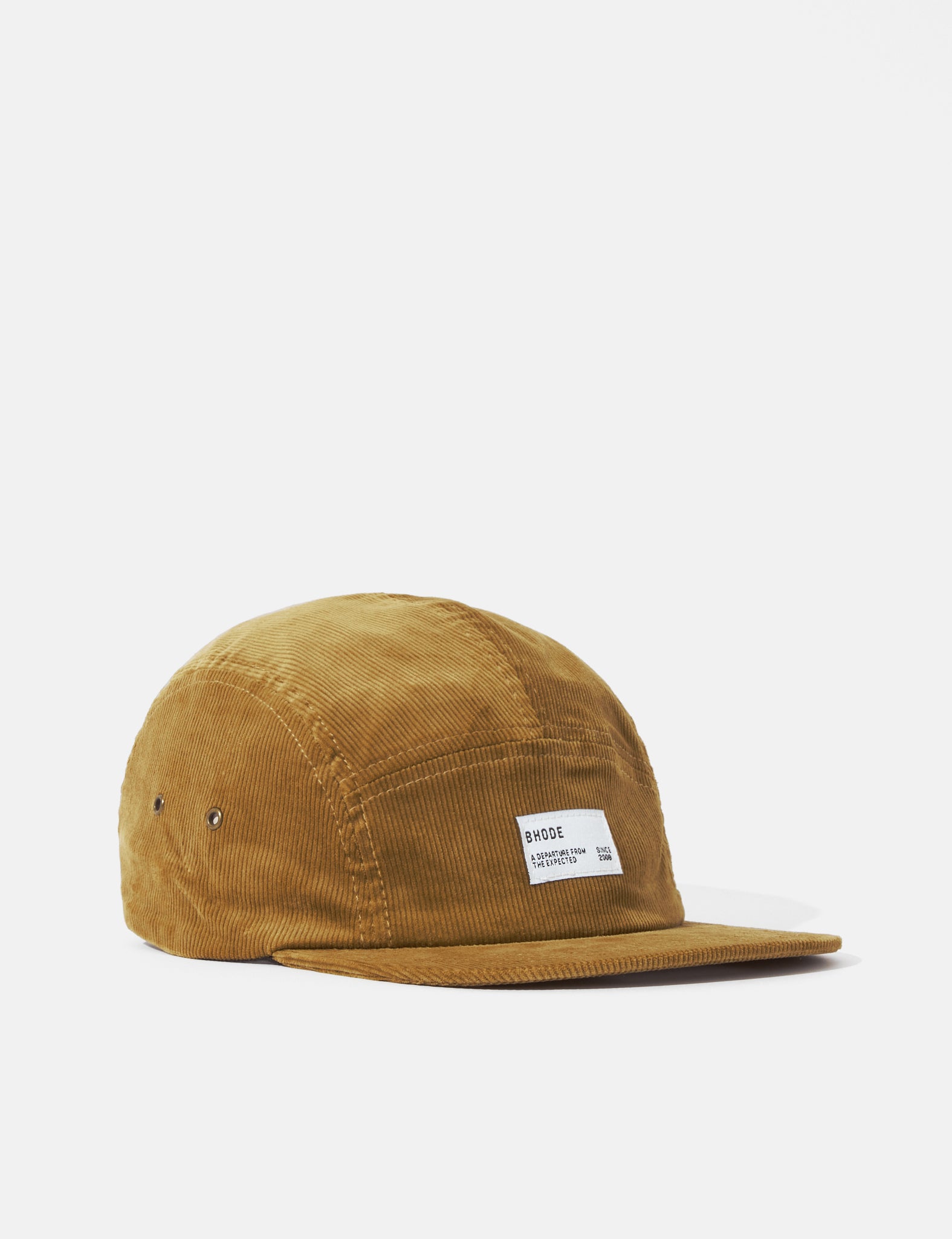 Bhode 5-Panel Cap (Cord) — Camel