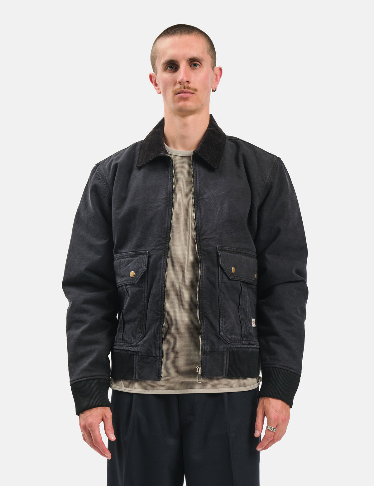 Bhode Flight Jacket (Insulated) - Washed Black