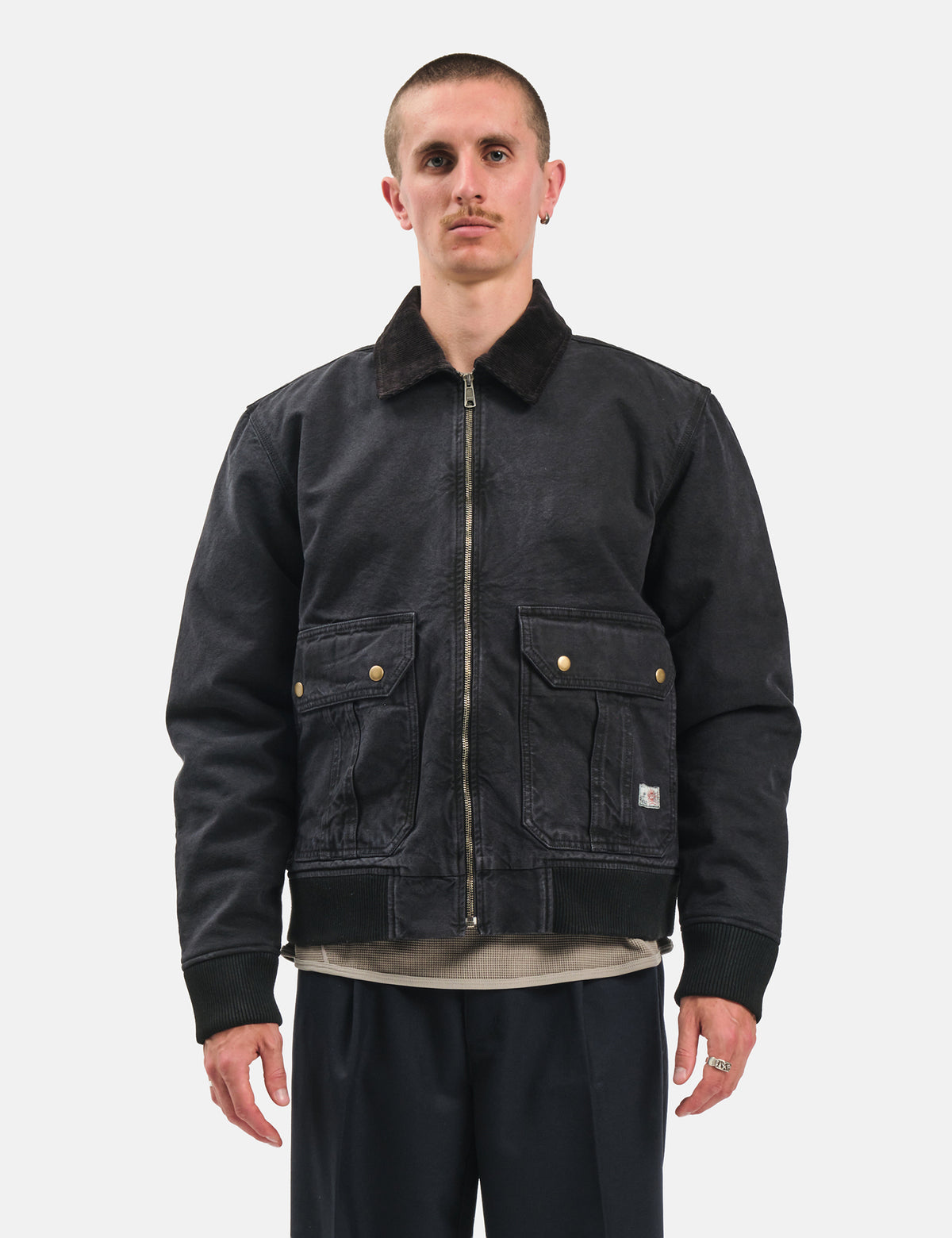 Bhode Flight Jacket (Insulated) - Washed Black