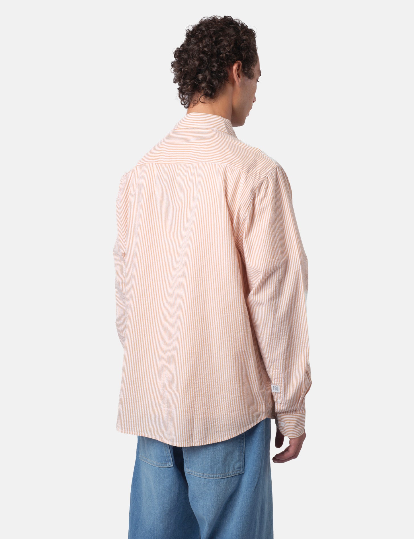 Bhode Box Seersucker Shirt - White/Rust
