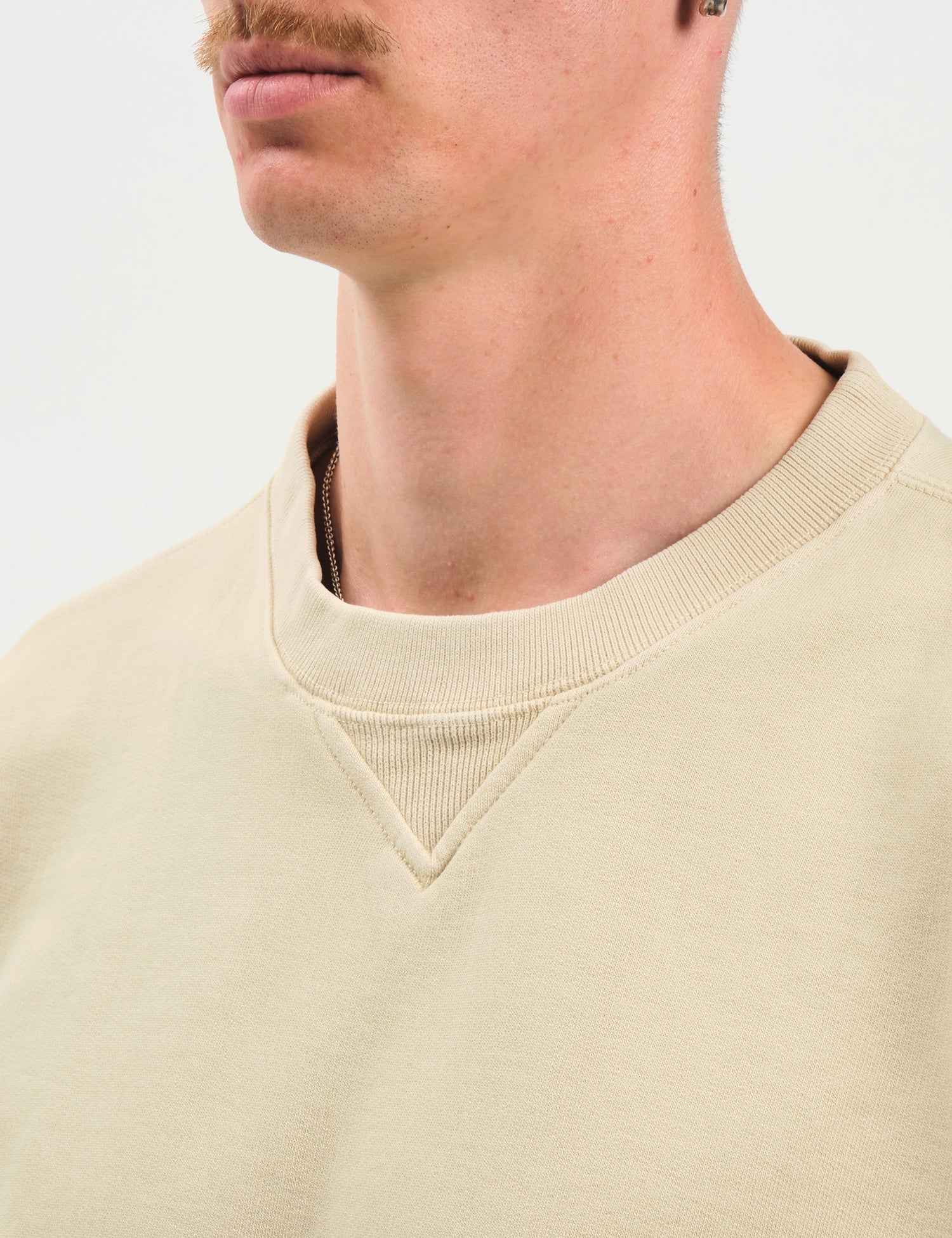 Bhode Box Crew Sweatshirt - Washed Oyster Grey