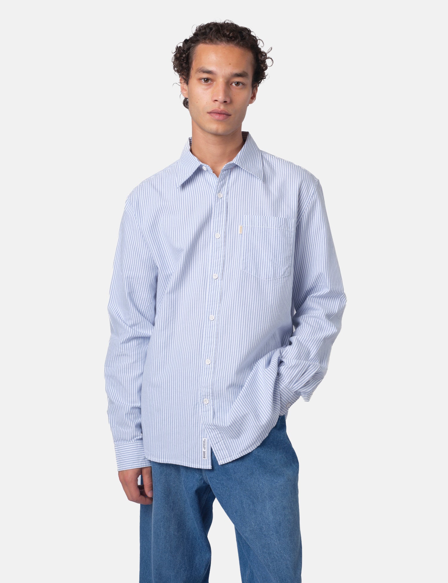 Bhode Box Oxford Shirt - White/Blue