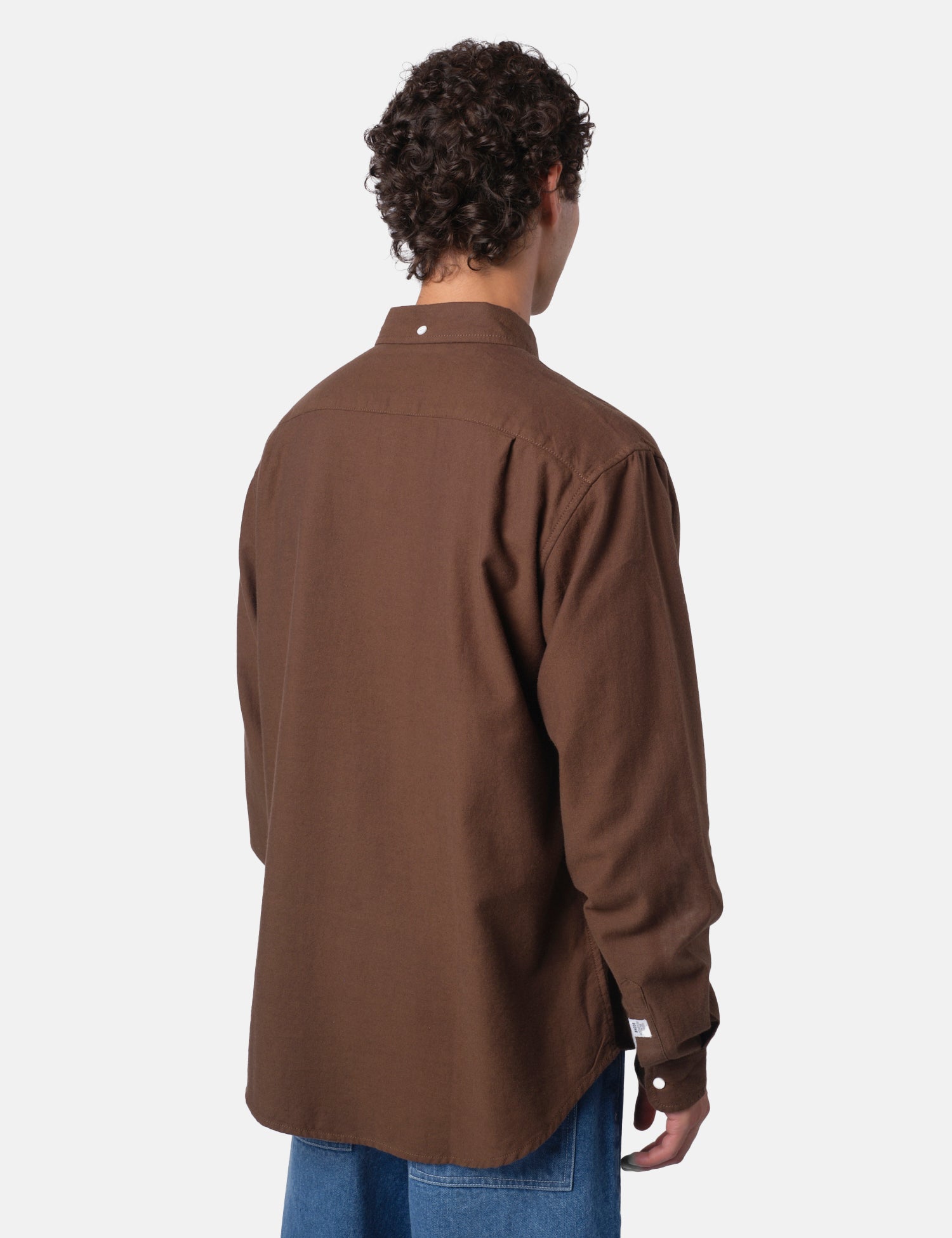 Bhode Flannel Button Down Shirt - Burnt Umber