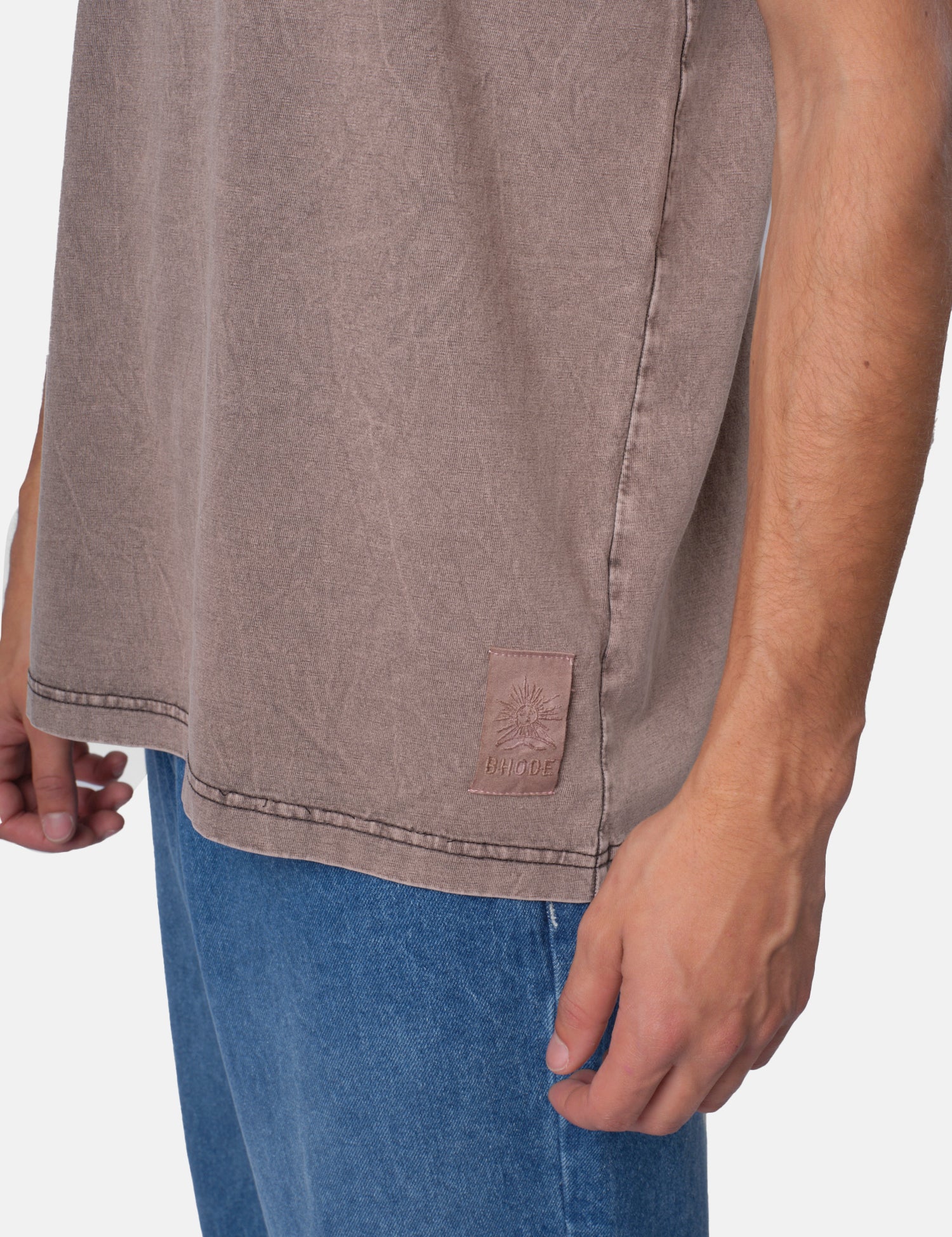 Bhode Pigment Dyed T-Shirt - Used Grey