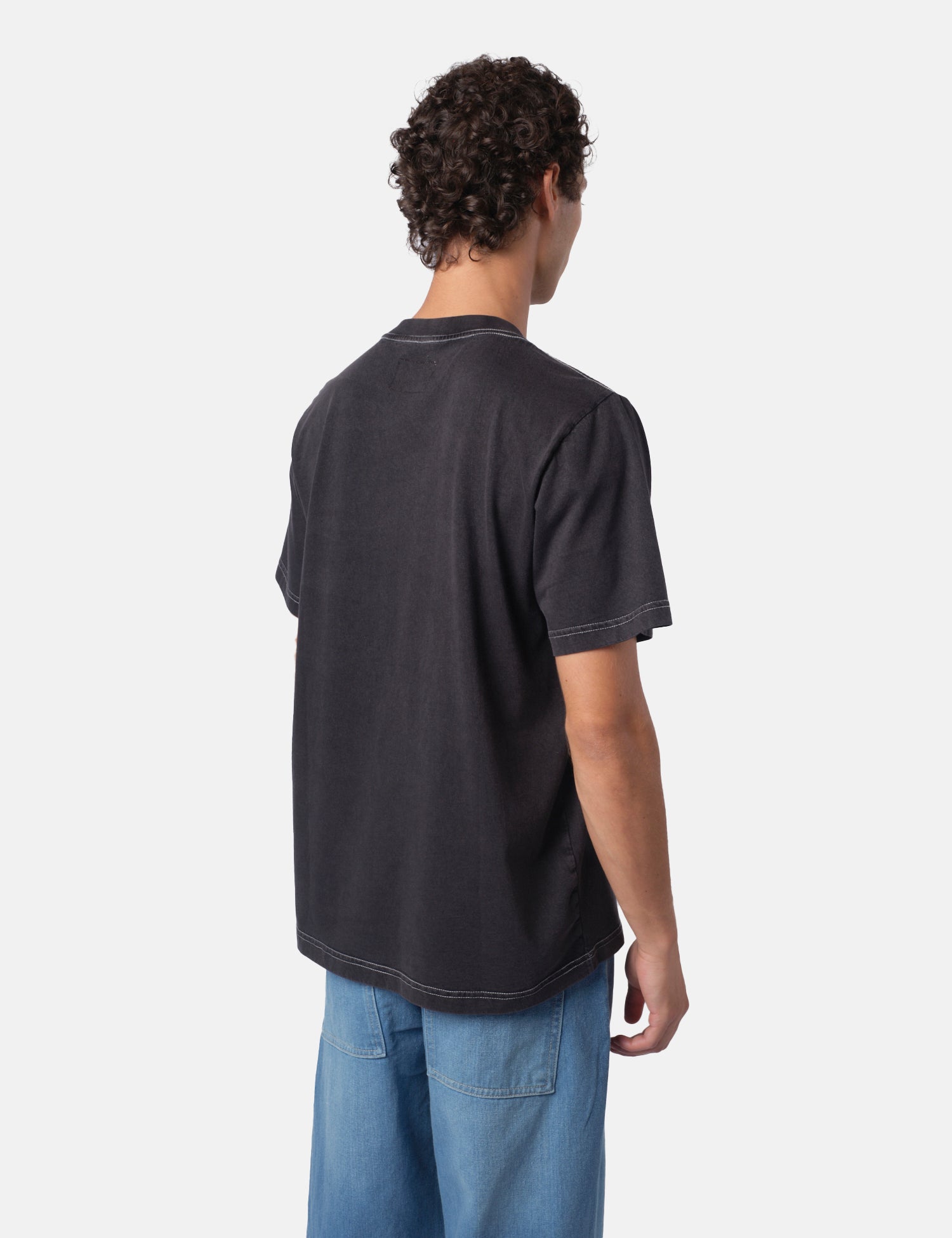 Bhode Good Vibes Pigment Dyed T-Shirt - Washed Black