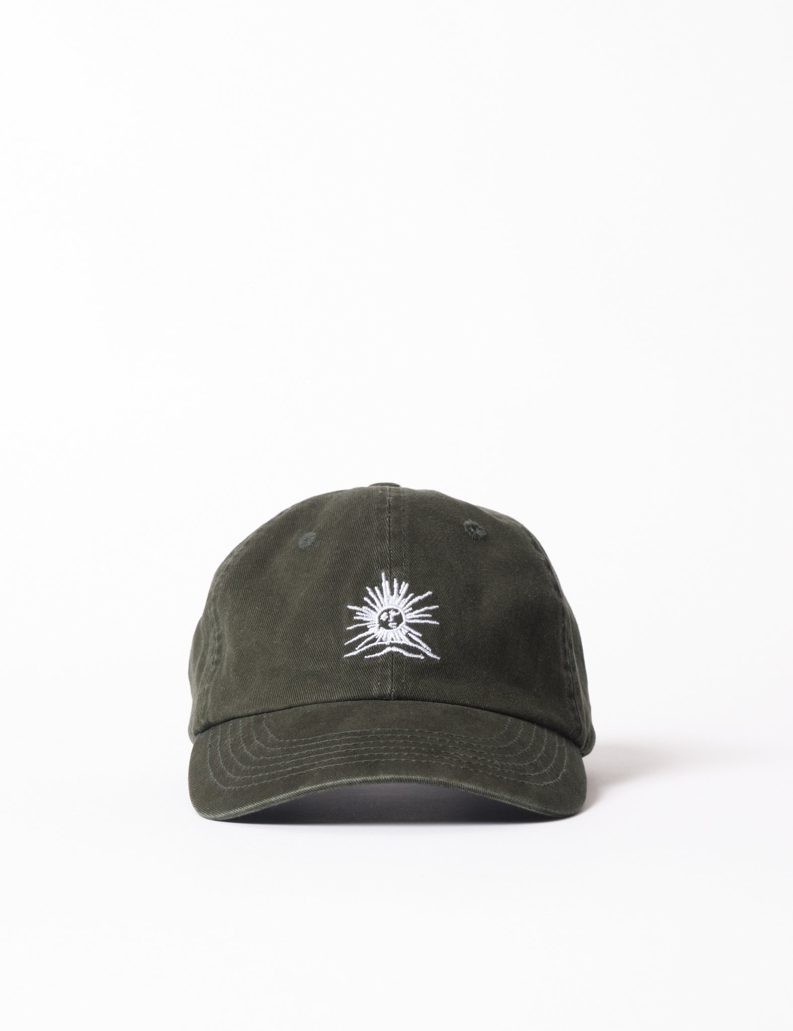 Bhode Mên-an-Tol Sun Cap - Forest Green/Ecru