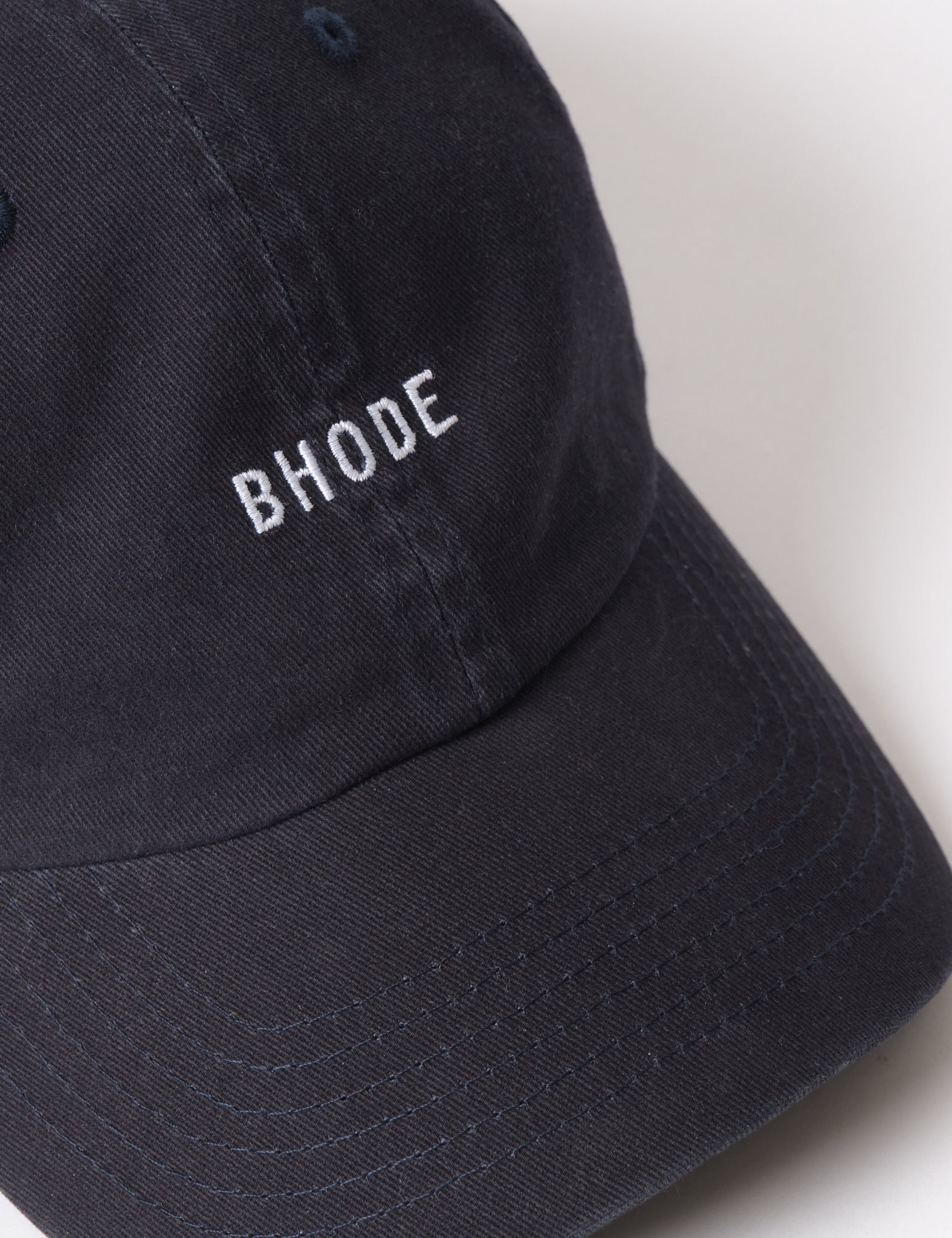 Bhode Washed 6-Panel Cap - Black