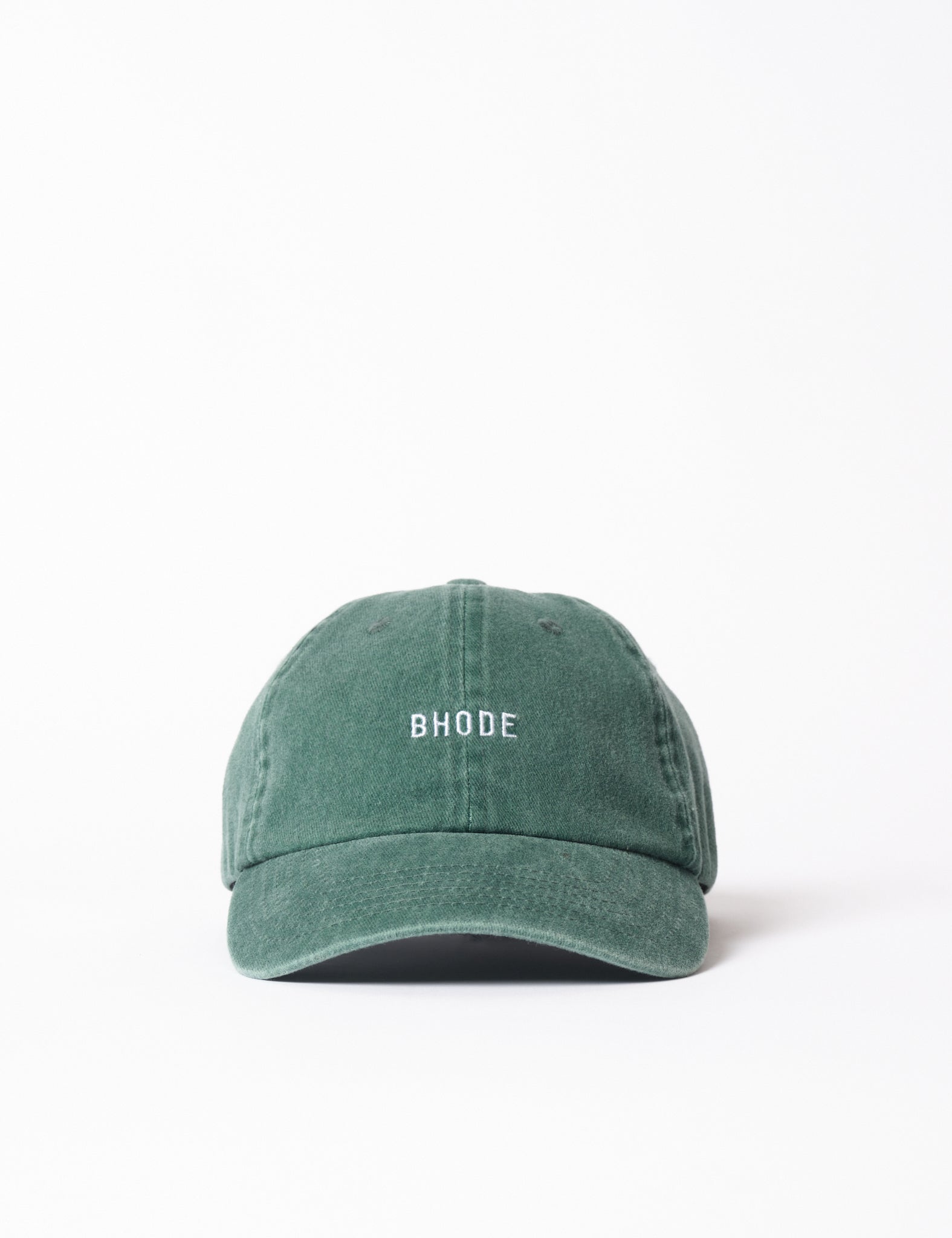 Bhode Washed 6-Panel Cap - Forest Green